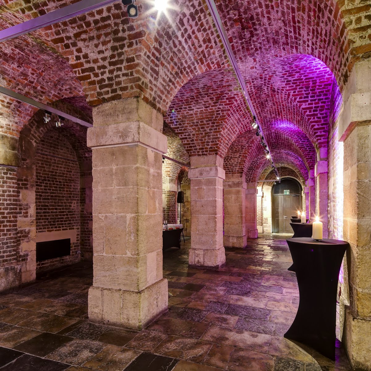 The Gallery in the Crypt: elegant event space with exposed brick, ideal for gatherings. - Banner