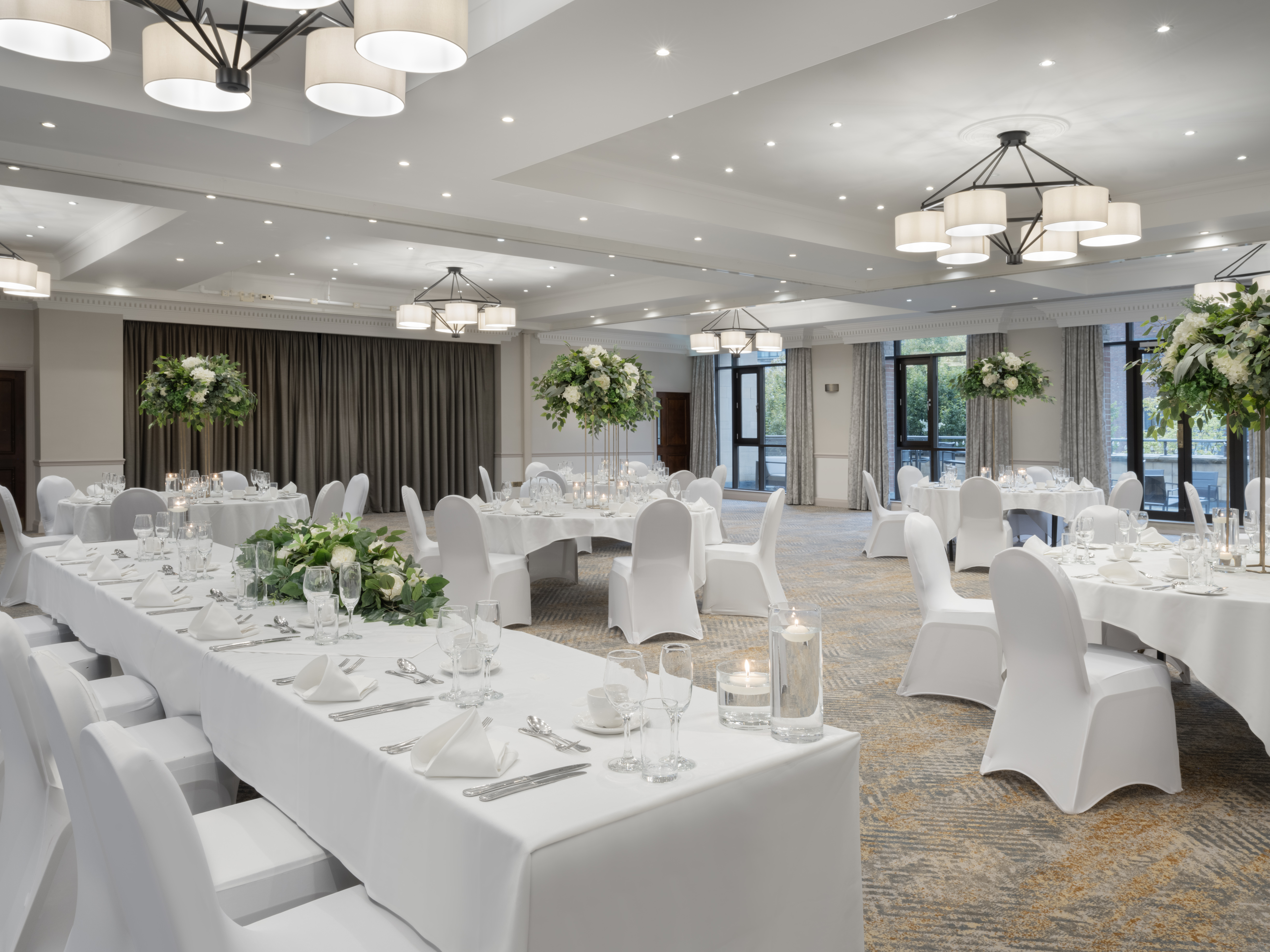 Elegant event space in Delta Hotels Liverpool, ideal for weddings and formal gatherings.
