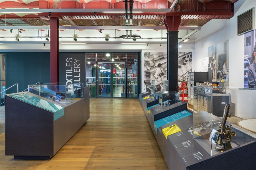 Interactive Galleries at Science and Industry Museum, modern exhibition space for events.