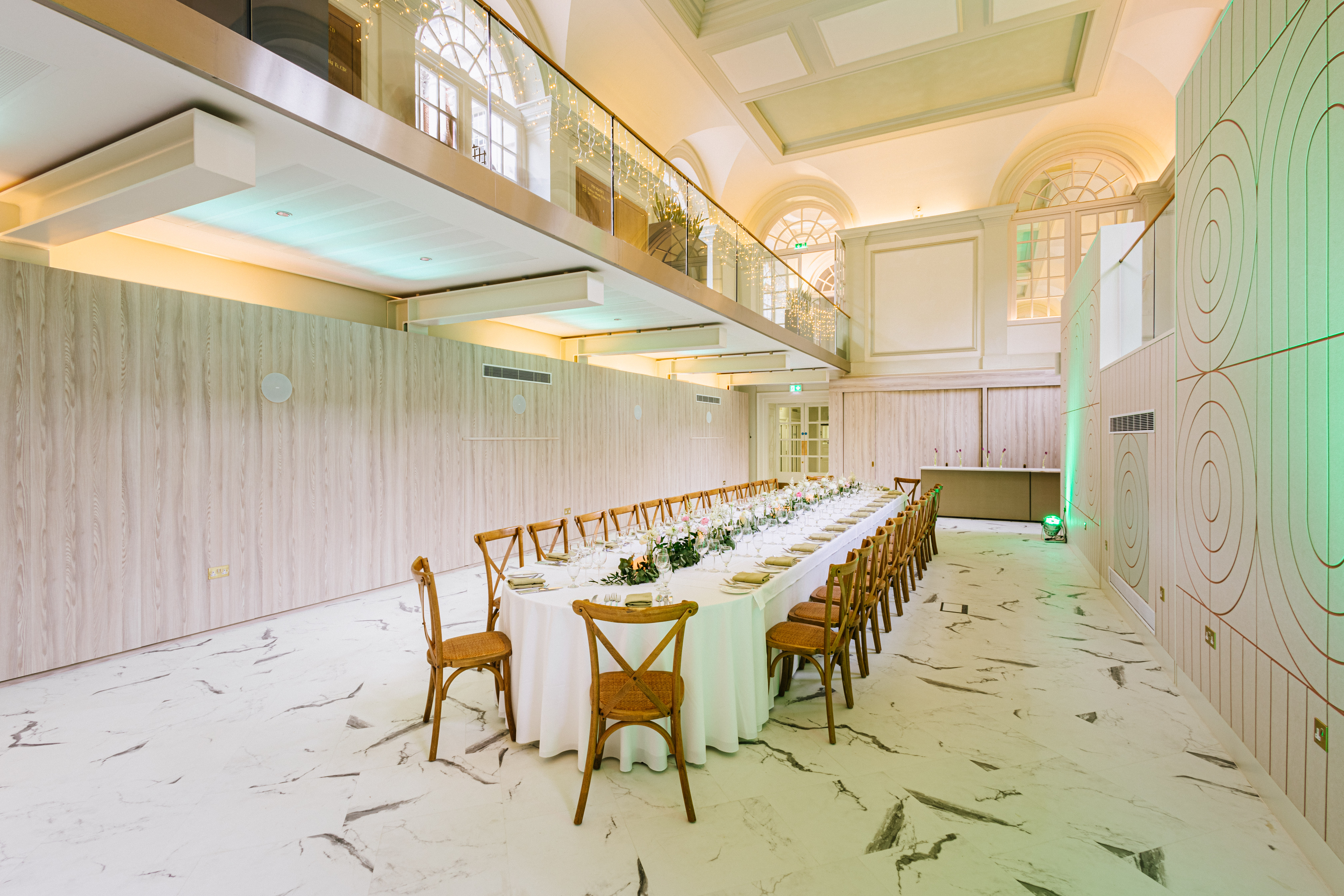 BMA Garden Room banquet hall, natural light, corporate events