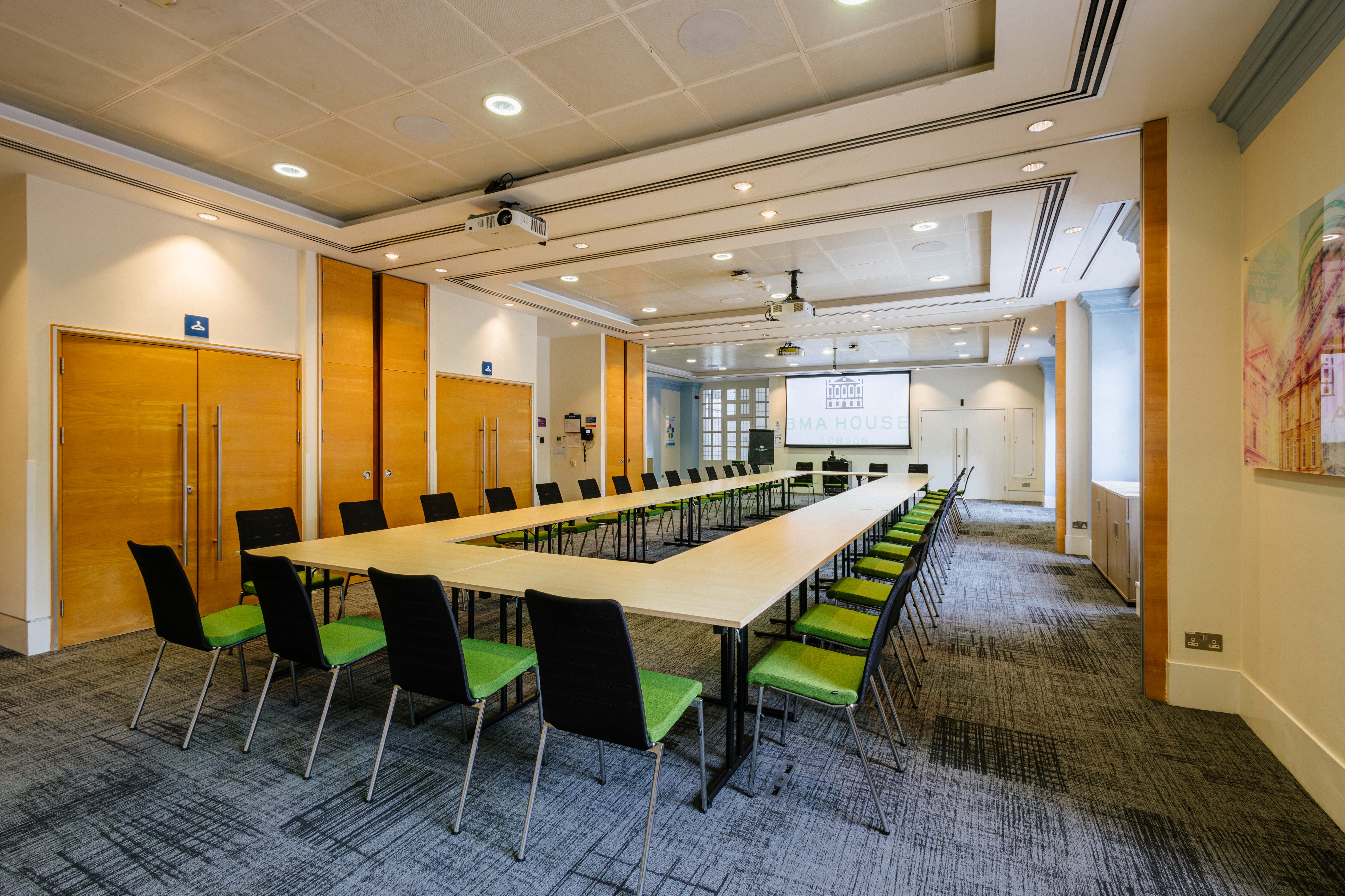 Courtyard Suite at BMA House: modern meeting room for corporate events and workshops.