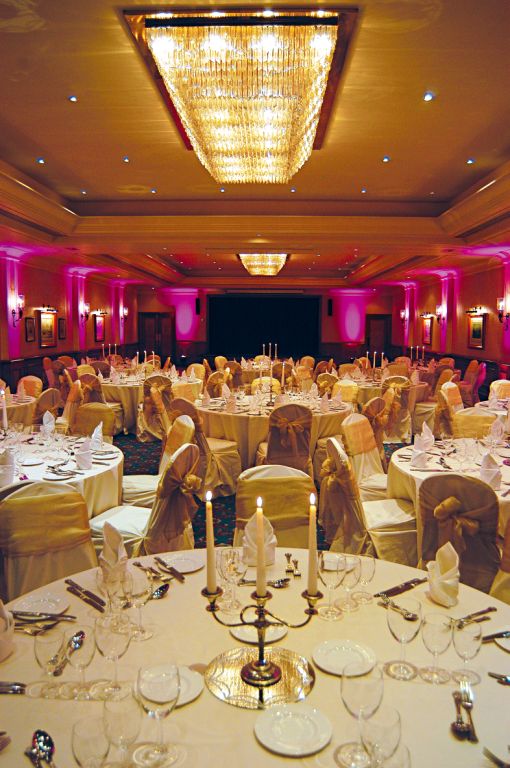 Elegant banquet hall at Thistle Marble Arch, perfect for weddings and gala dinners.
