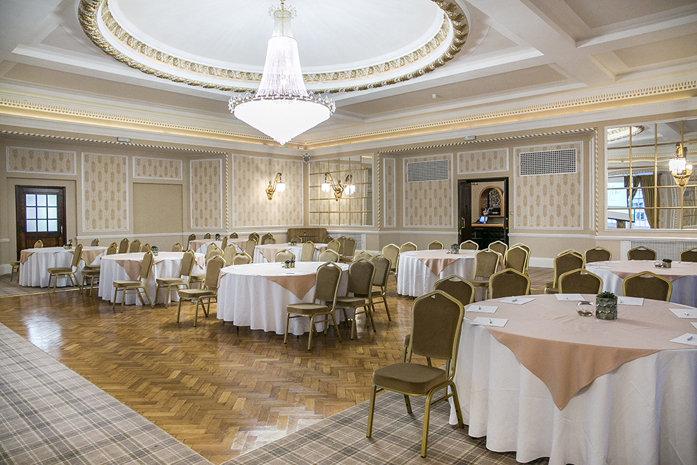 Elegant Goulburn Suite in Manchester Hall, ideal for corporate meetings and upscale events.