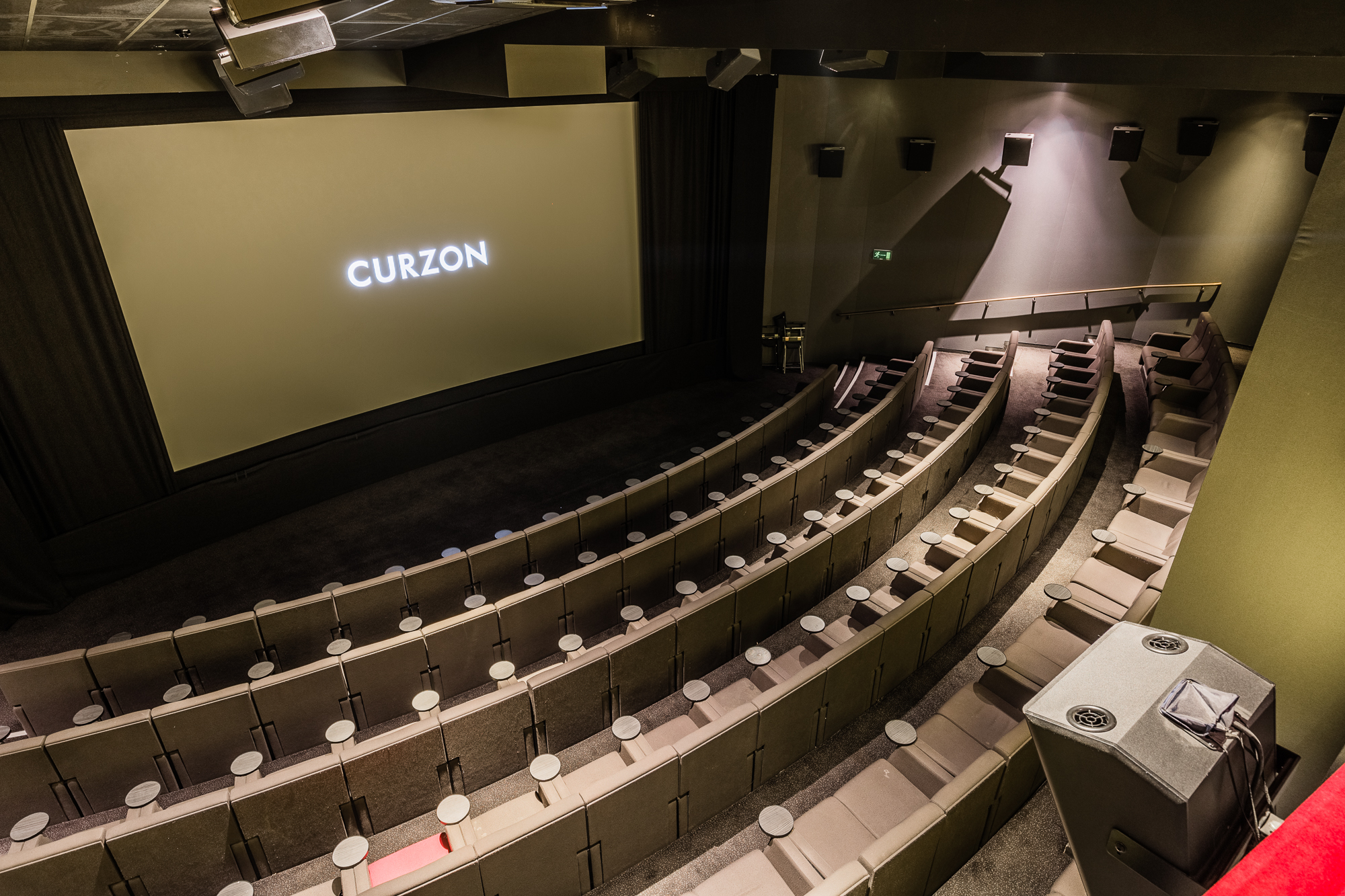 Modern cinema Screen Five - Renoir with tiered seating for film events and corporate gatherings.