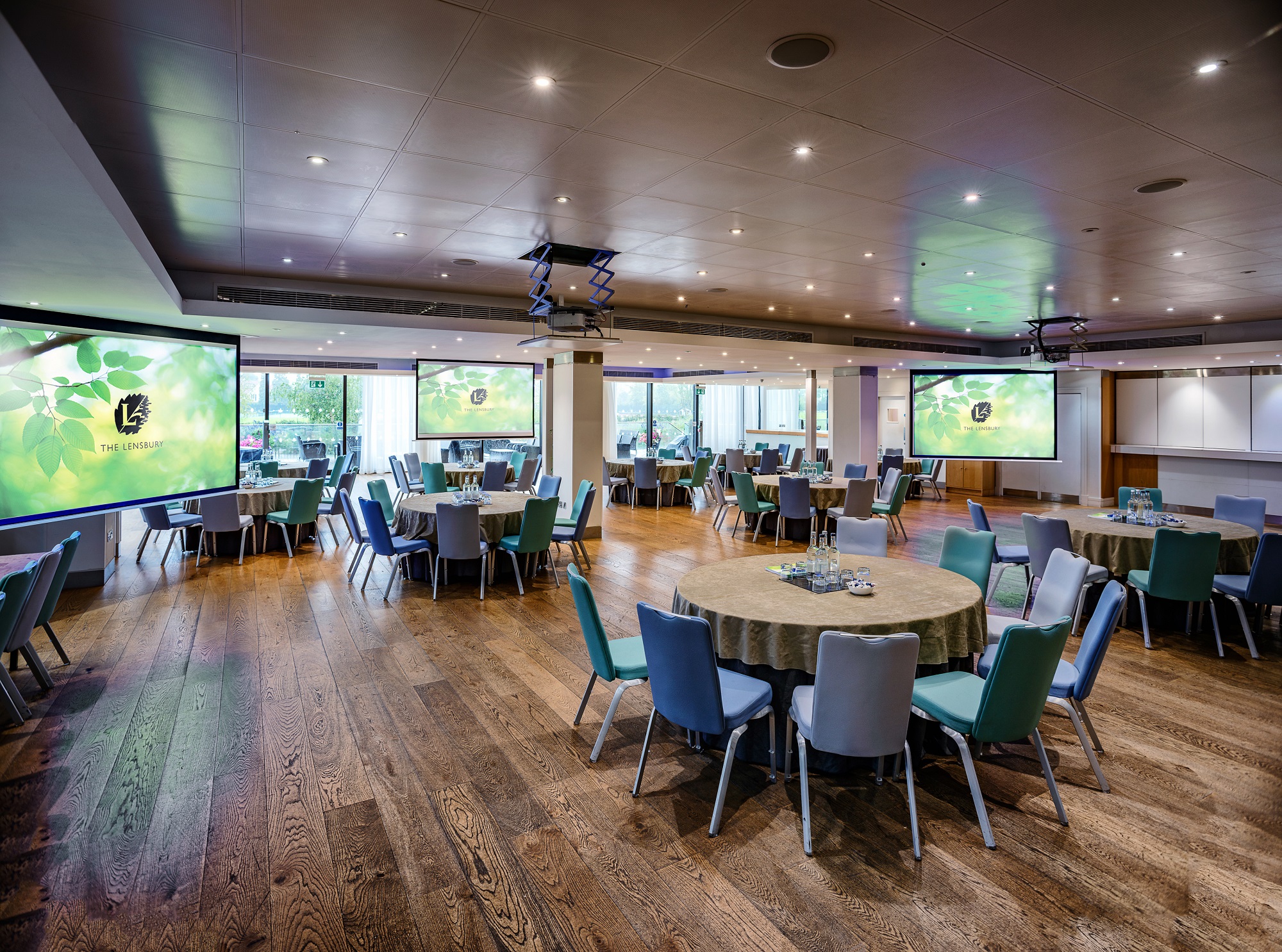 Thames View Suite at The Lensbury, elegant event space for conferences and workshops.