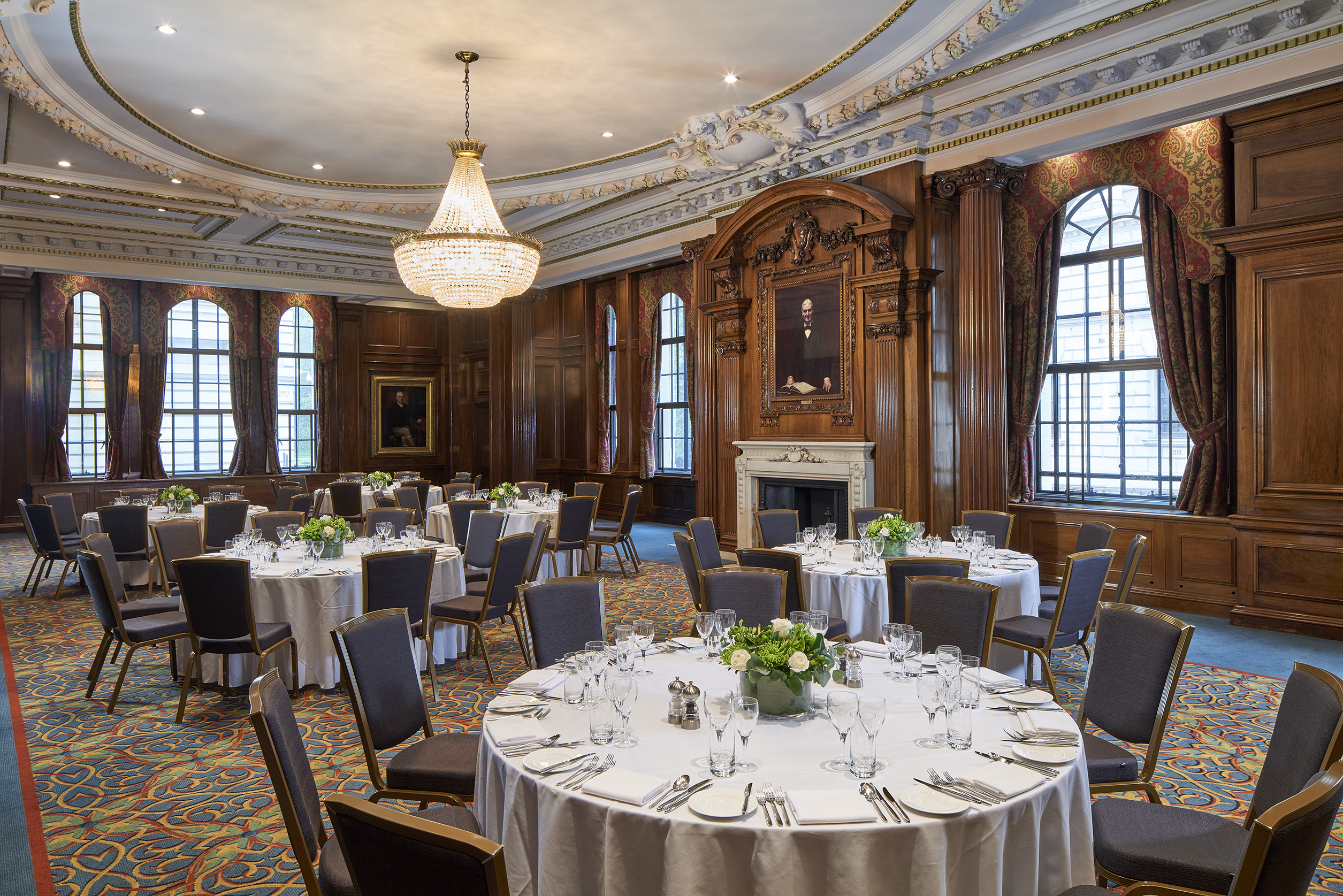 Elegant Smeaton Room with fine dining setup for corporate events and upscale dinners. - Banner