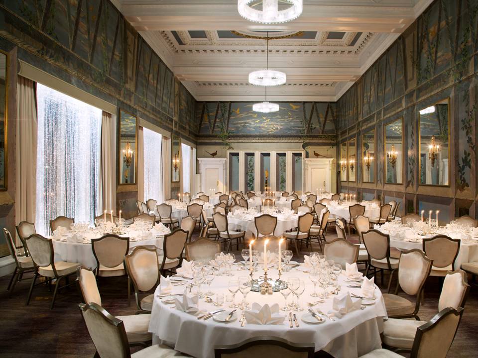 Elegant banquet room at Waldorf Astoria Edinburgh, perfect for weddings and corporate events. - Banner