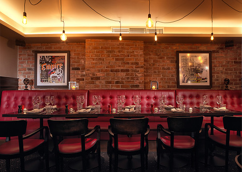 Chez Mal Brasserie in Leeds: stylish dining with warm lighting, ideal for corporate events.
