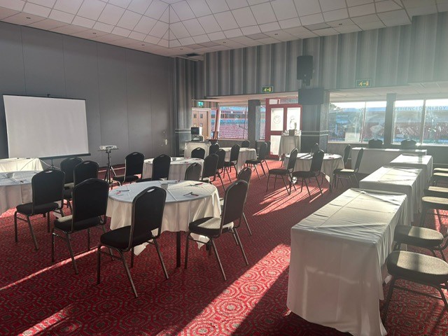Ray Graydon Lounge at Walsall FC, ideal for corporate meetings and workshops.