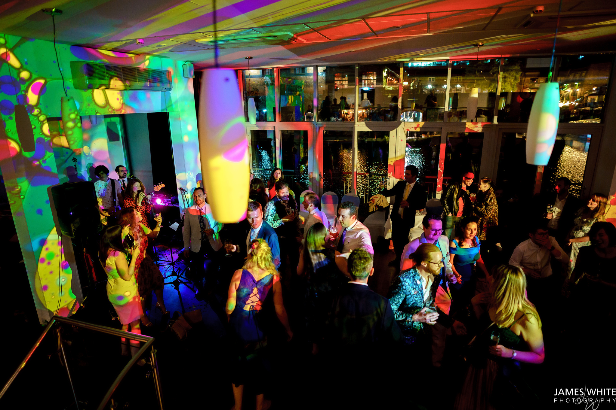 Vibrant event space at Holiday Inn Camden Lock, perfect for networking and celebrations. - Banner