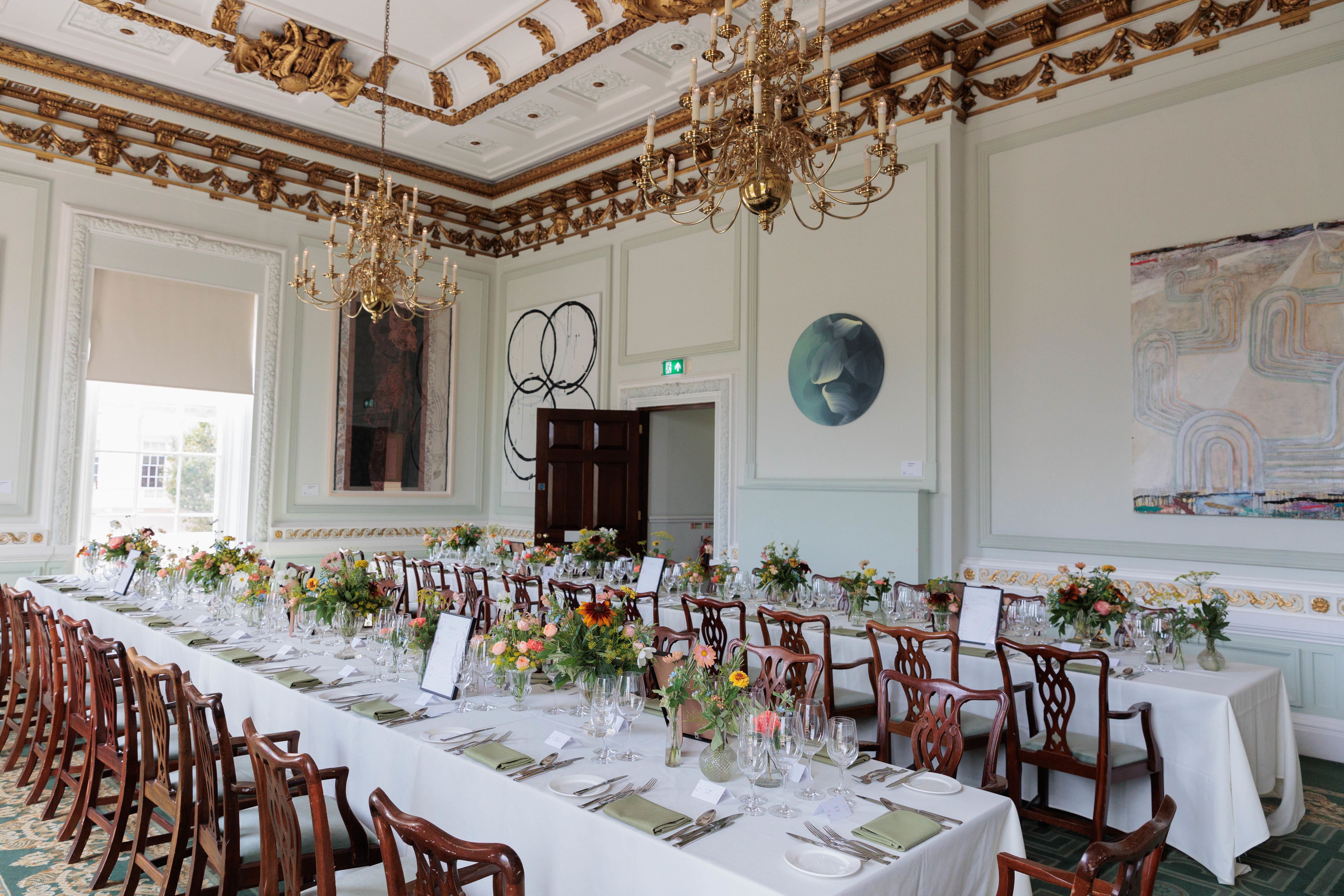 Elegant dining room at Carlton House Terrace, perfect for corporate events and formal gatherings. - Banner
