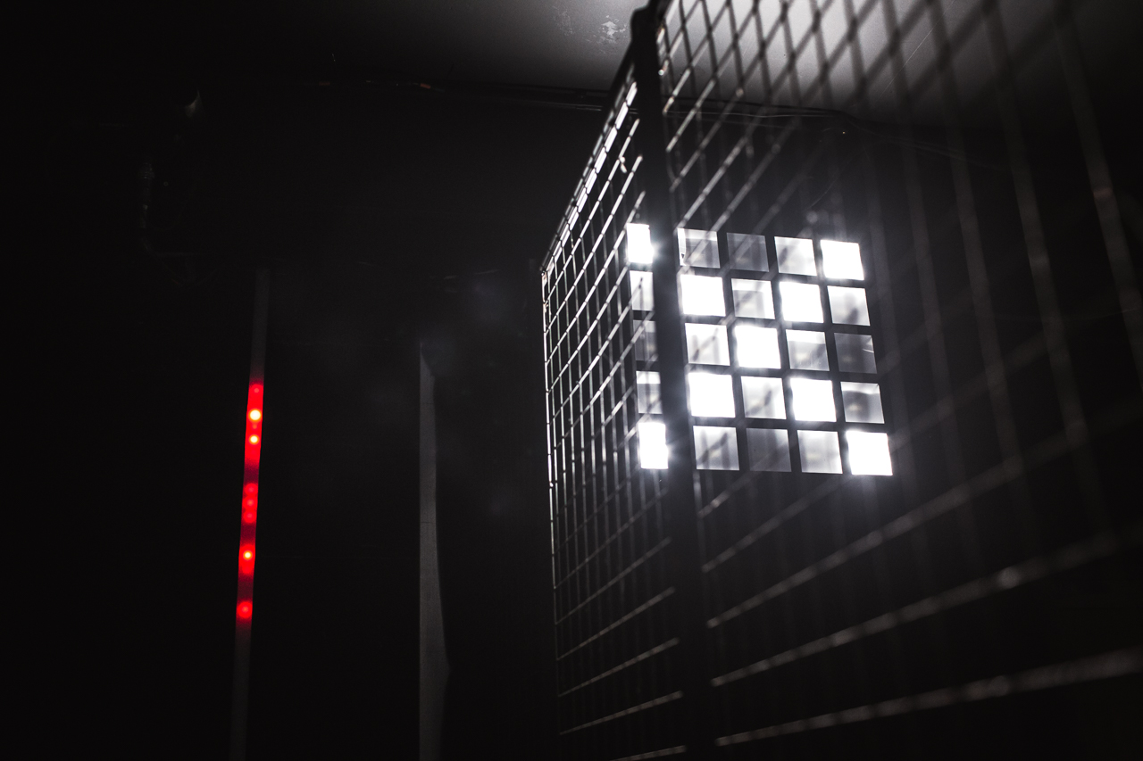 Dynamic lighting setup in The Blackbox at The Rainbow Venues for events.