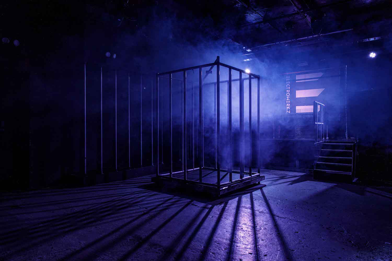 The Cage Electrowerkz stage, fog, event