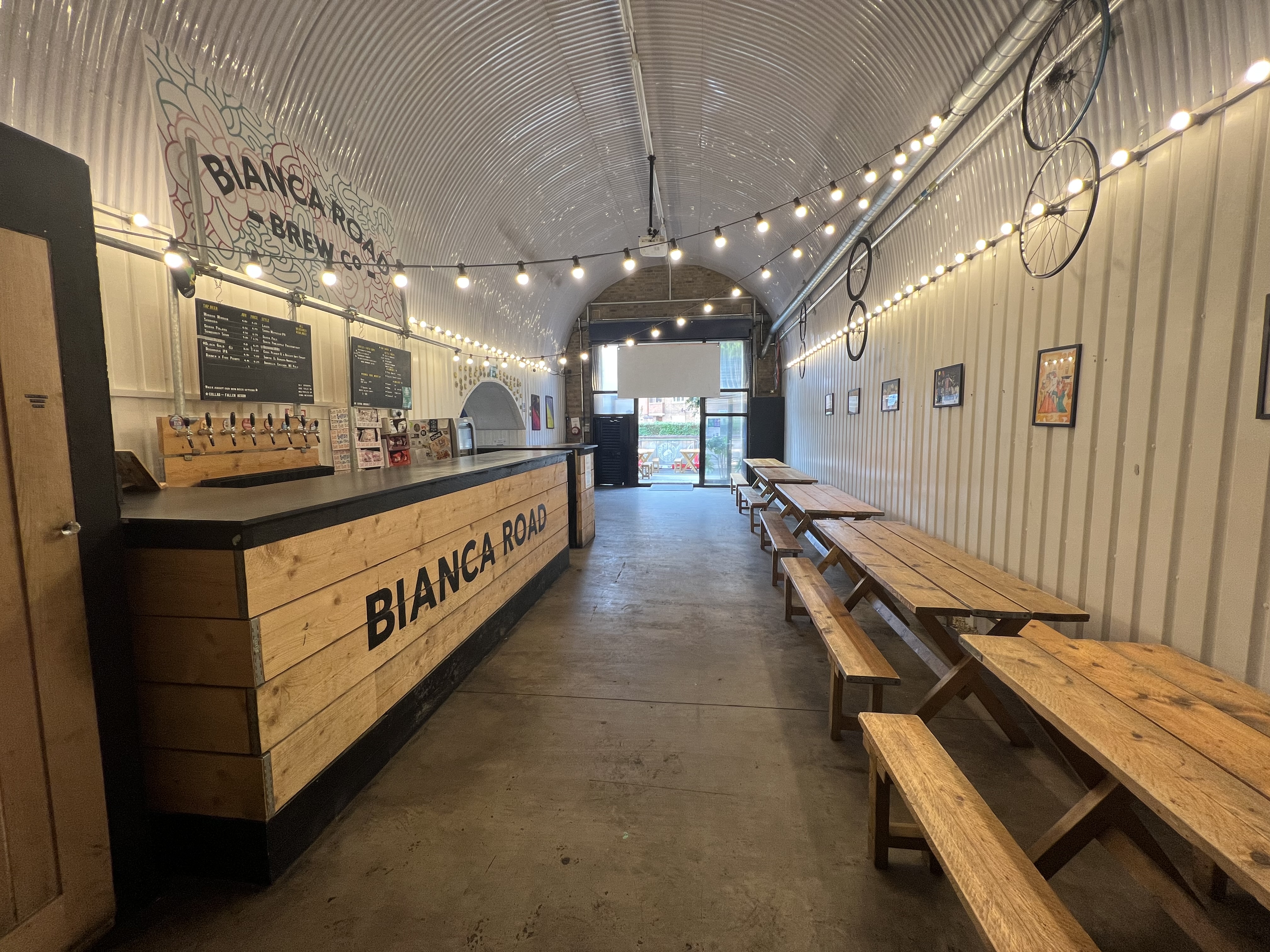 Brewery Tap Room with rustic charm, ideal for casual gatherings and networking events.