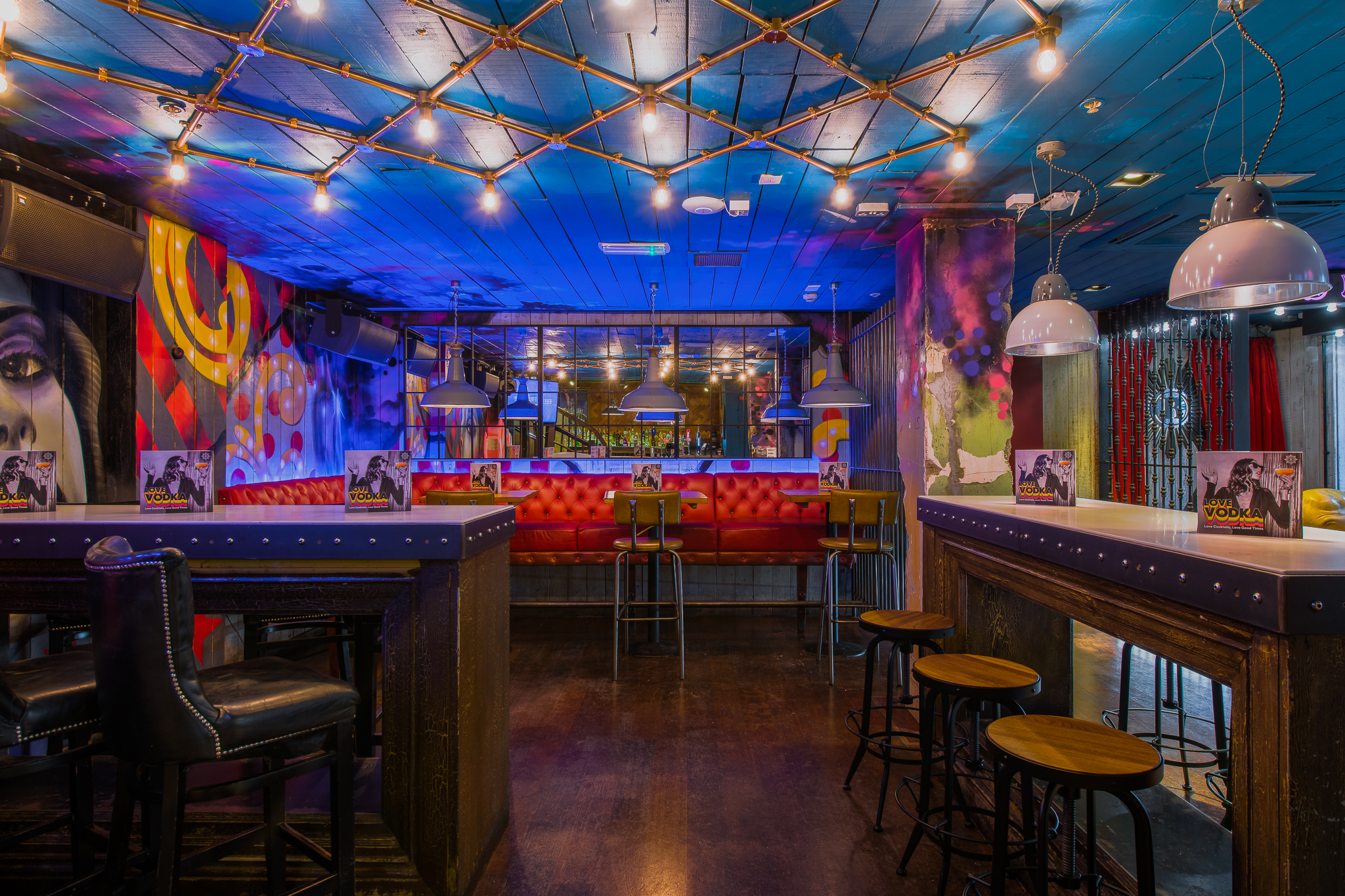 Vibrant Disco Bar at Revolution Leeds, perfect for networking and social events.