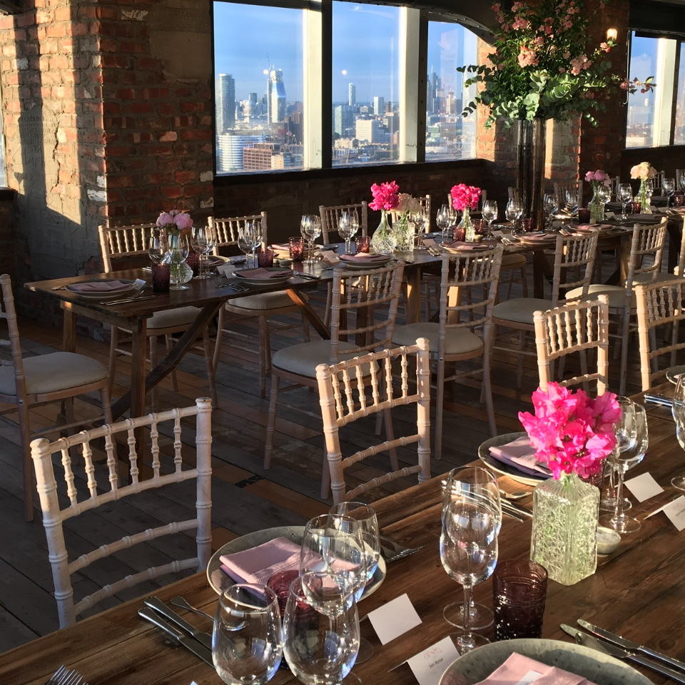 "Elegant dining setup at Skyloft - Westminster View, perfect for corporate events."