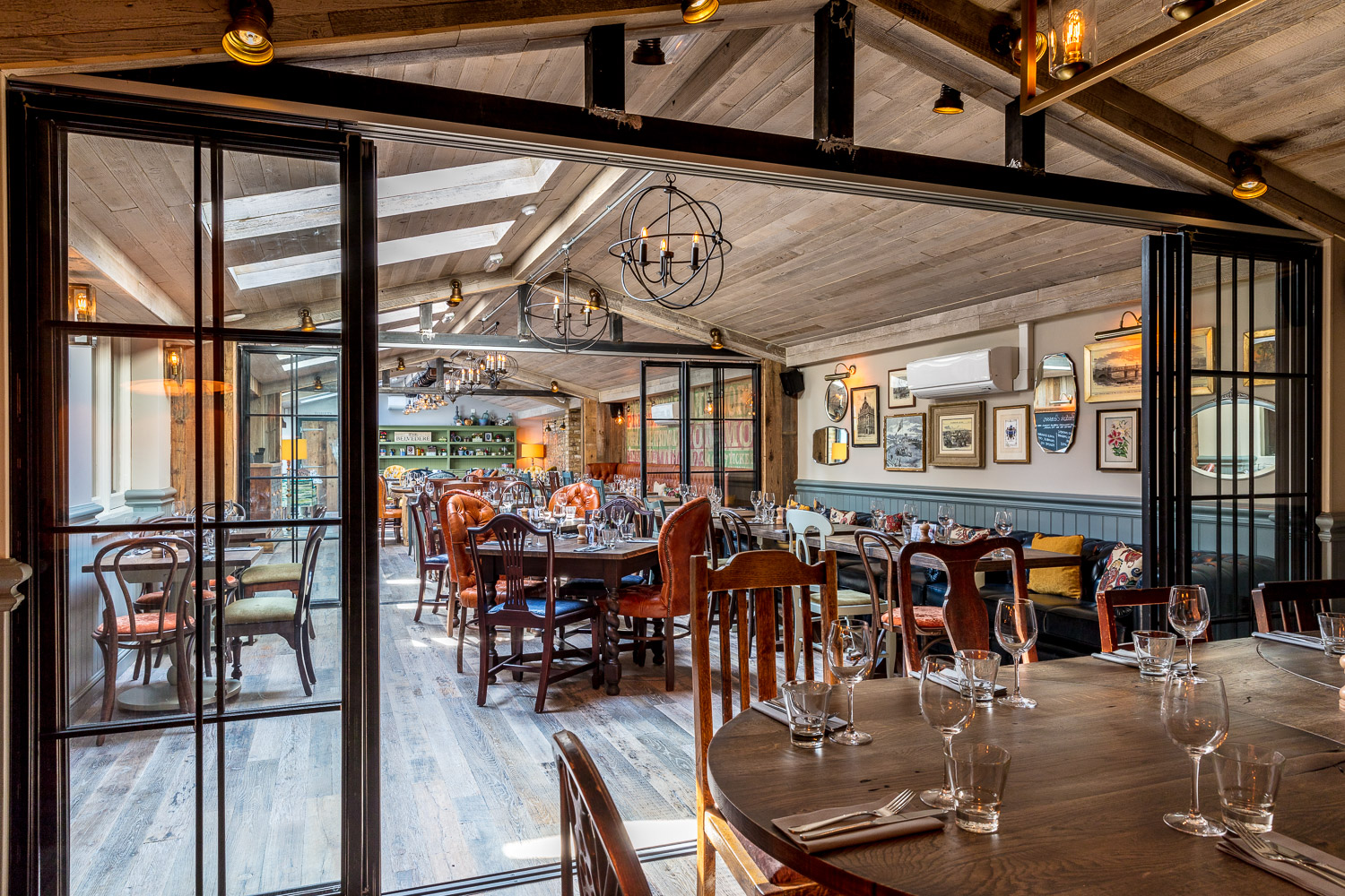 Stylish restaurant venue with elegant decor for intimate meetings and events. - Banner