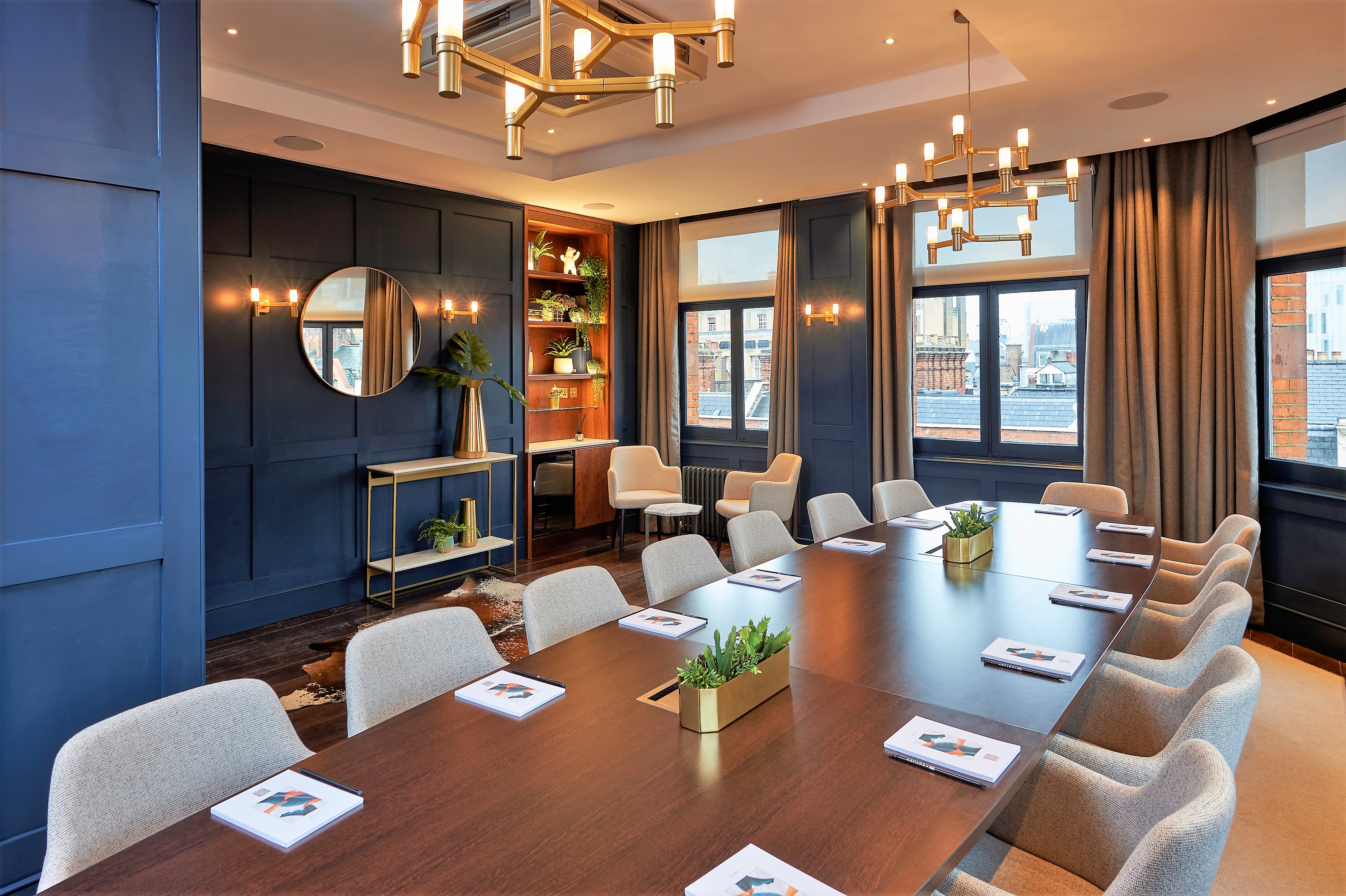 Sophisticated meeting room at The Shaftesbury, ideal for corporate events and discussions.