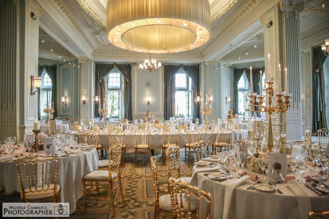 Elegant banquet hall at The Trafford, perfect for weddings and corporate events.