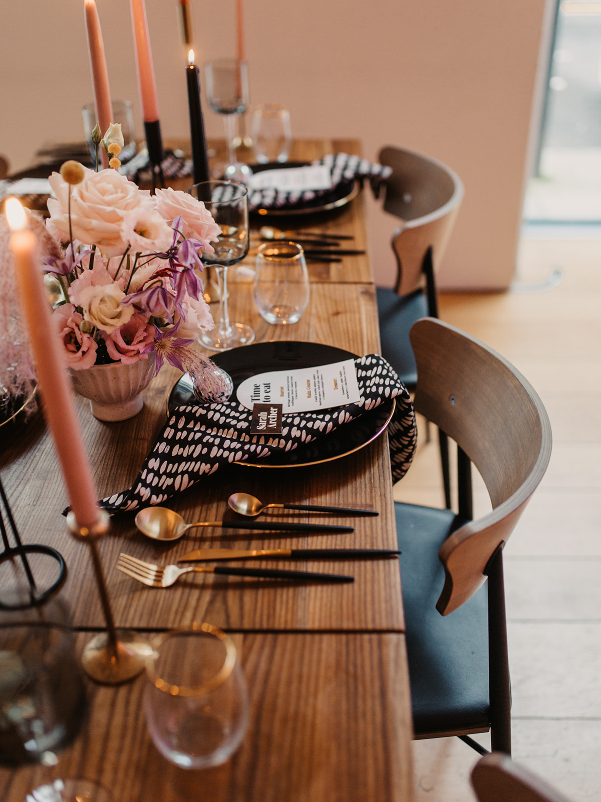 Elegant dining table setup with floral centerpieces for upscale events at The Goldsmiths' Centre. - Banner
