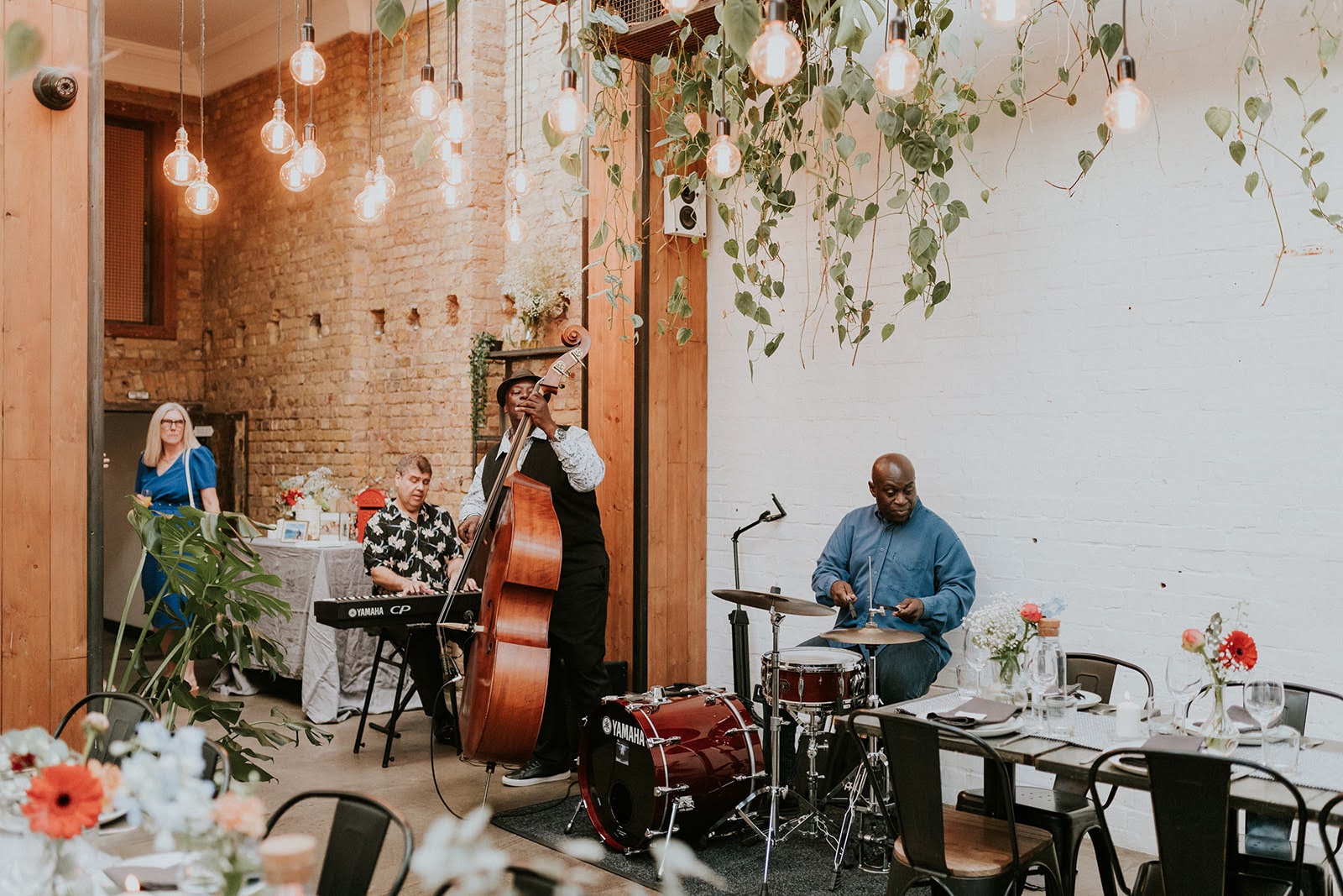 Vibrant event space with live music, ideal for weddings and corporate gatherings.