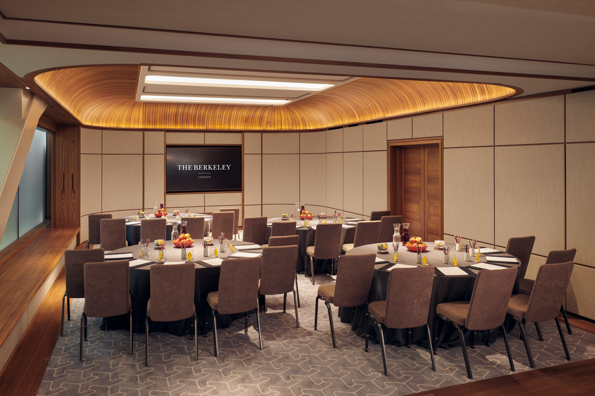 Sophisticated Wilton Room at The Berkeley, ideal for corporate events and meetings.