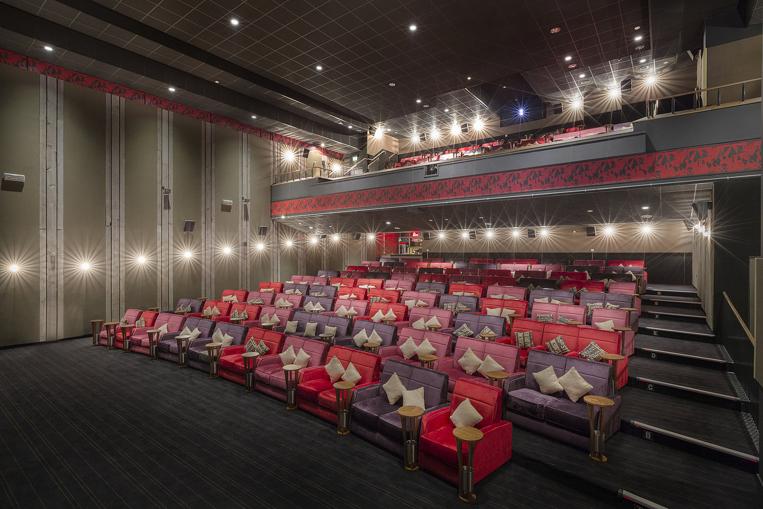 Elegant theater seating in Everyman Leeds, ideal for high-end screenings and conferences.