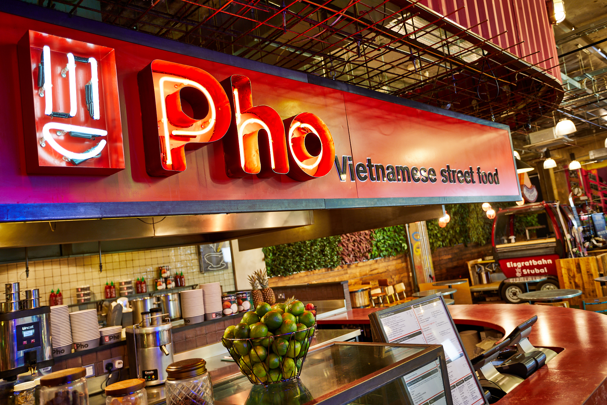 Vibrant Vietnamese street food stall in Urban Park, ideal for catering and casual dining.