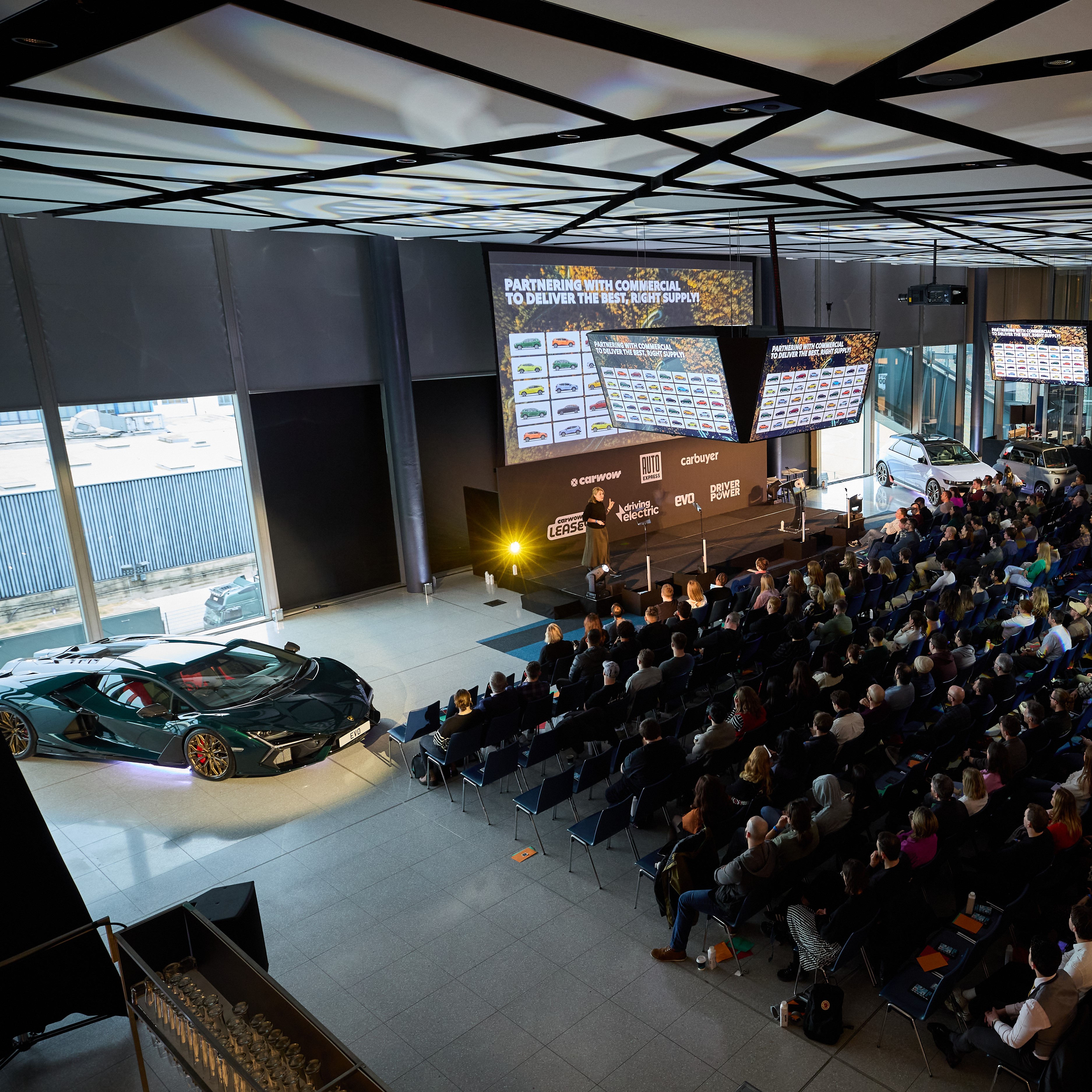 "East Quarter Level Three at Tottenham Hotspur Stadium with supercar for corporate events."