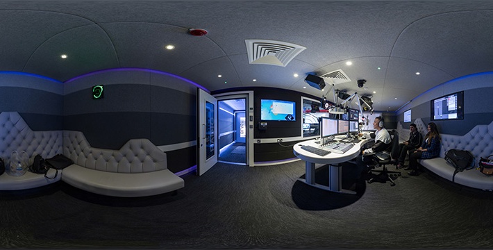 Modern control room at University of West London for events and presentations. - Banner