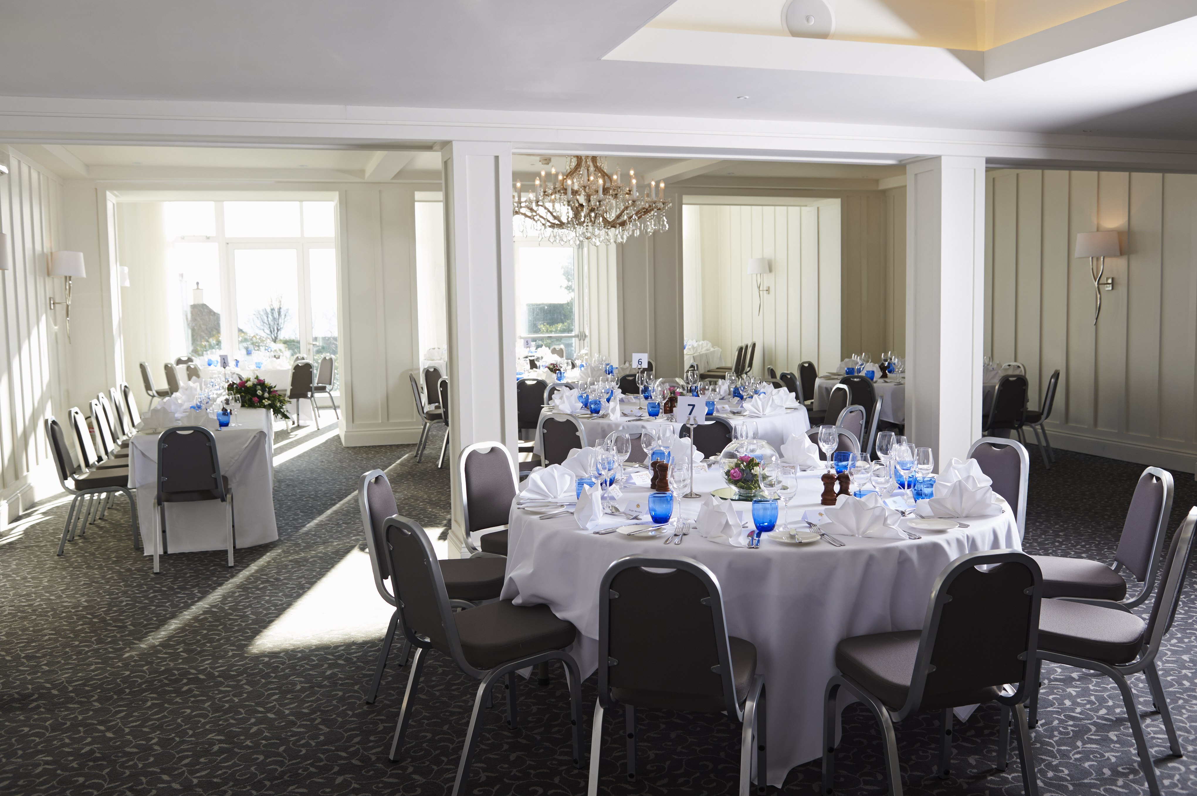Connaught Suite at Sidmouth Harbour Hotel, elegant event space for weddings and corporate events.