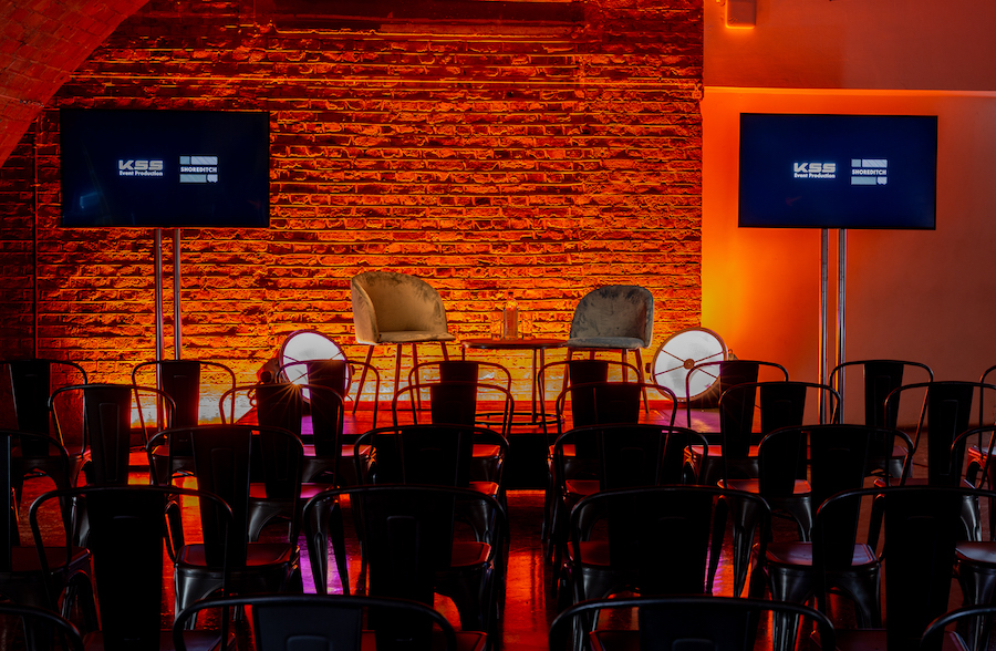 Whole Venue in Kachette Shoreditch, cozy seating area for intimate events and discussions. - Banner