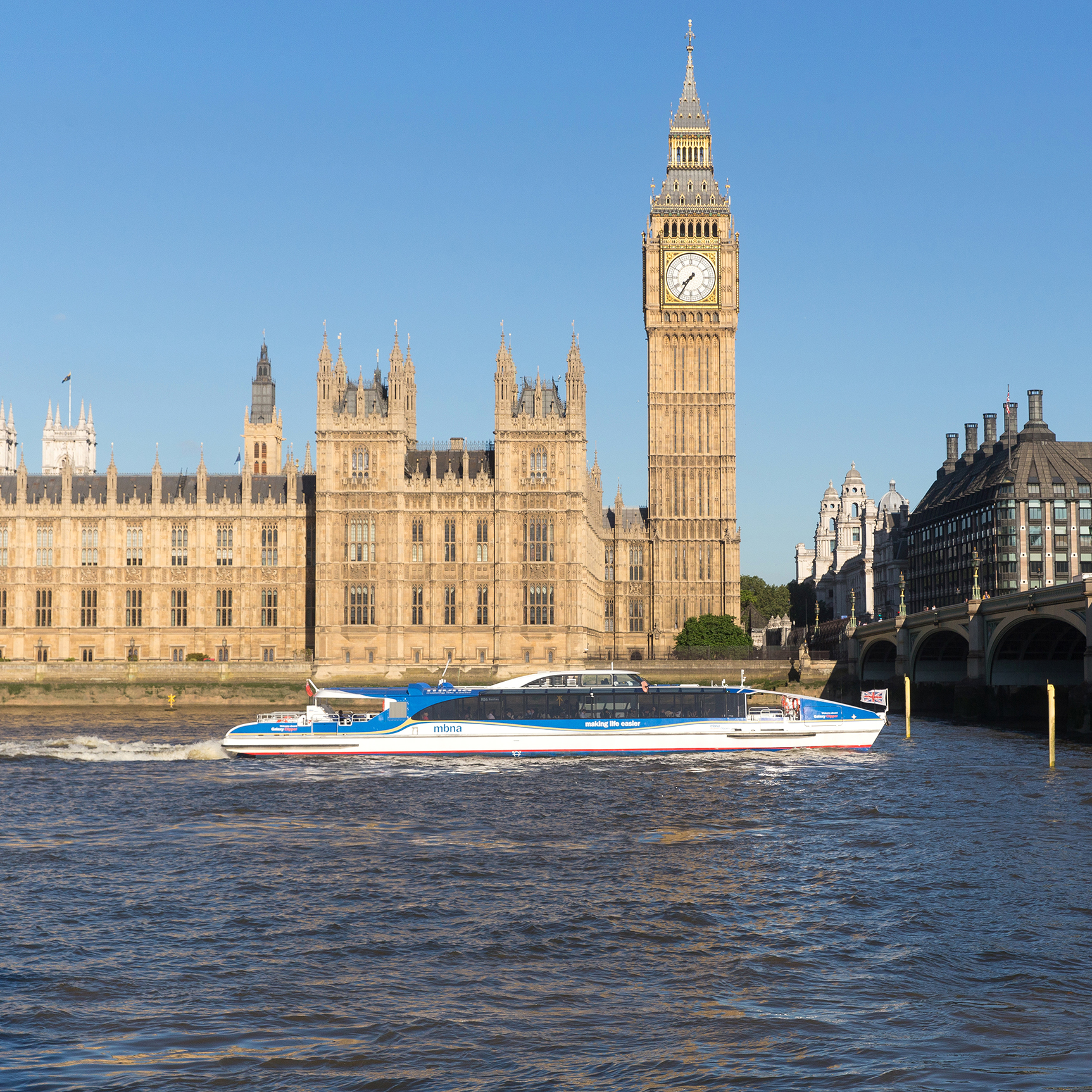 Venus Clipper view of Big Ben, ideal for corporate events by the River Thames. - Banner