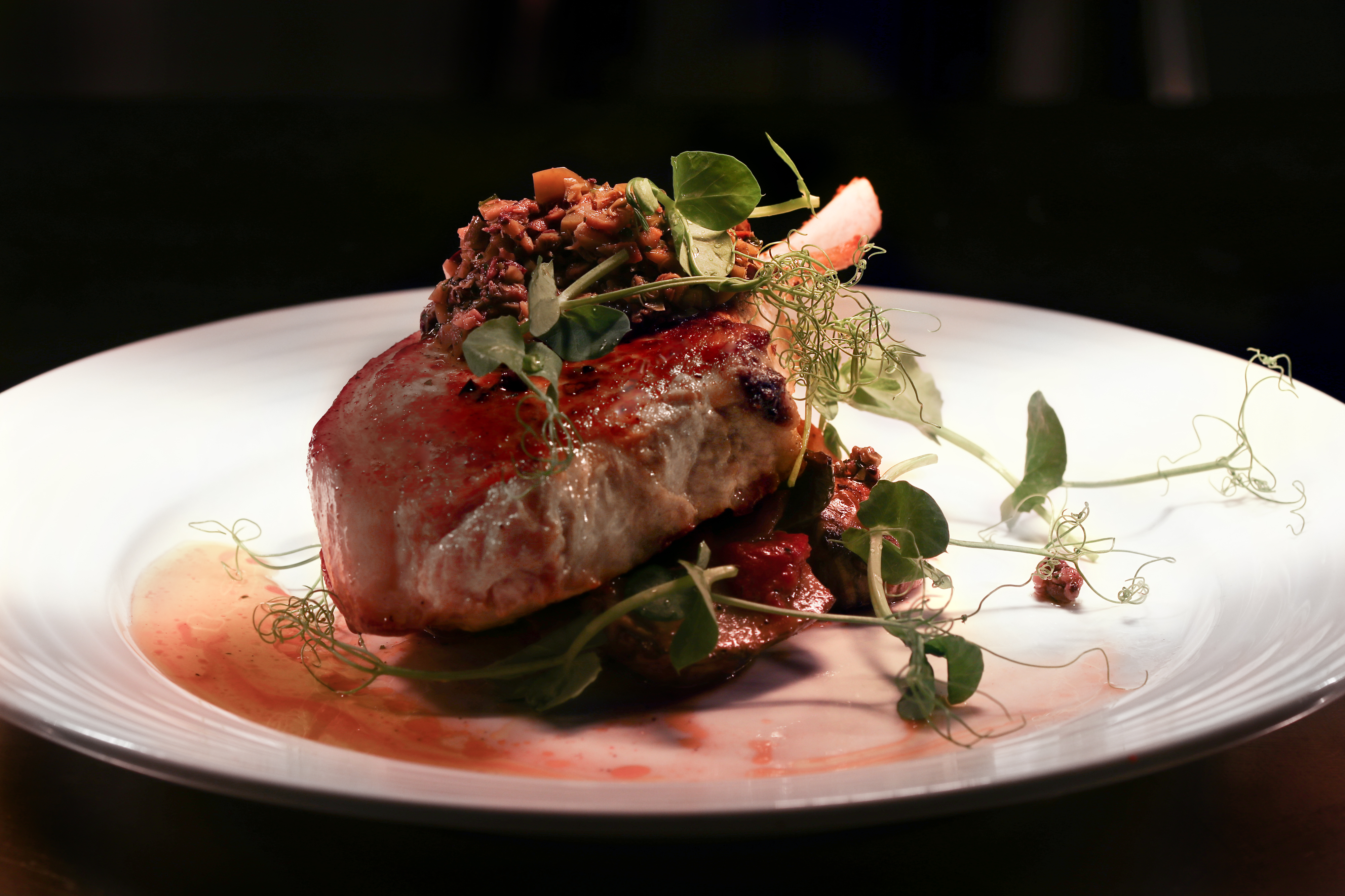 Cottage Boardroom dish at Lifehouse Spa, vibrant presentation for events and dining.