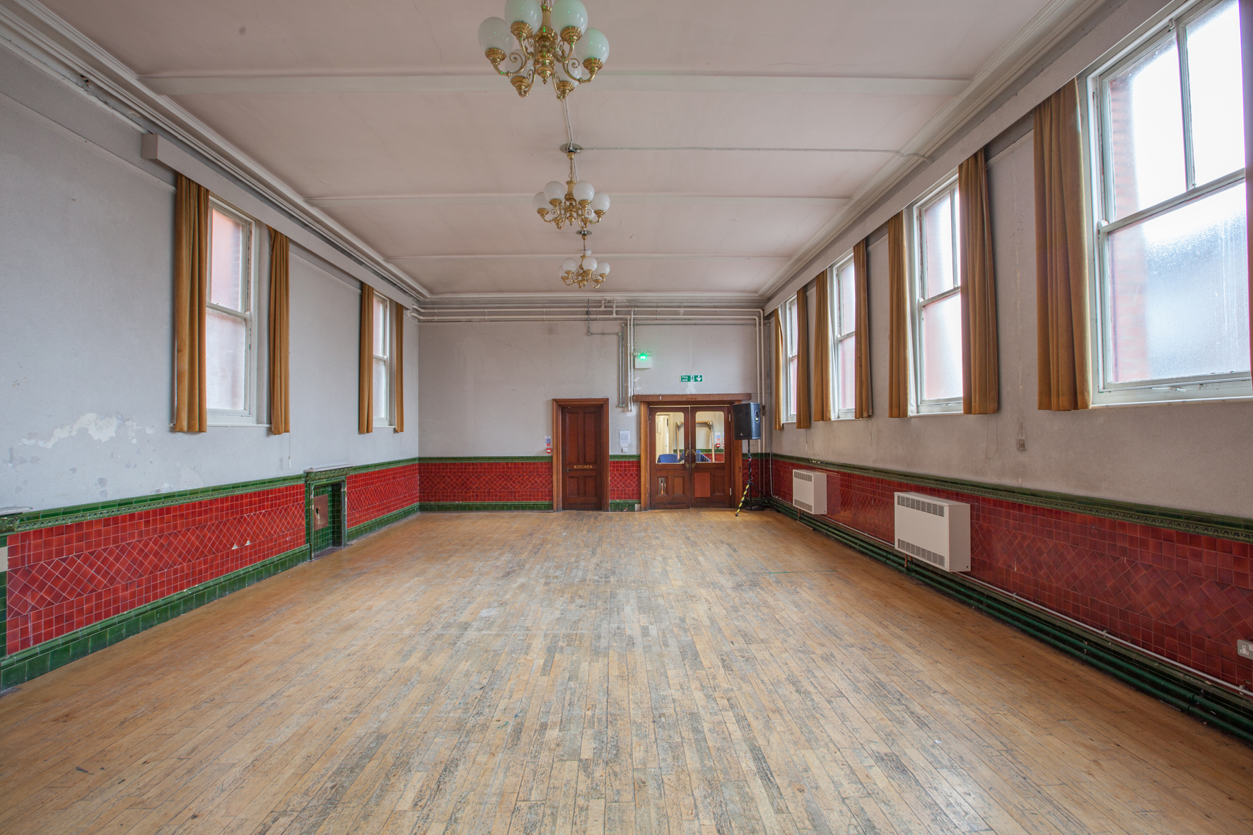 Spacious Society Room in Stanley Arts, London, perfect for workshops with natural light.