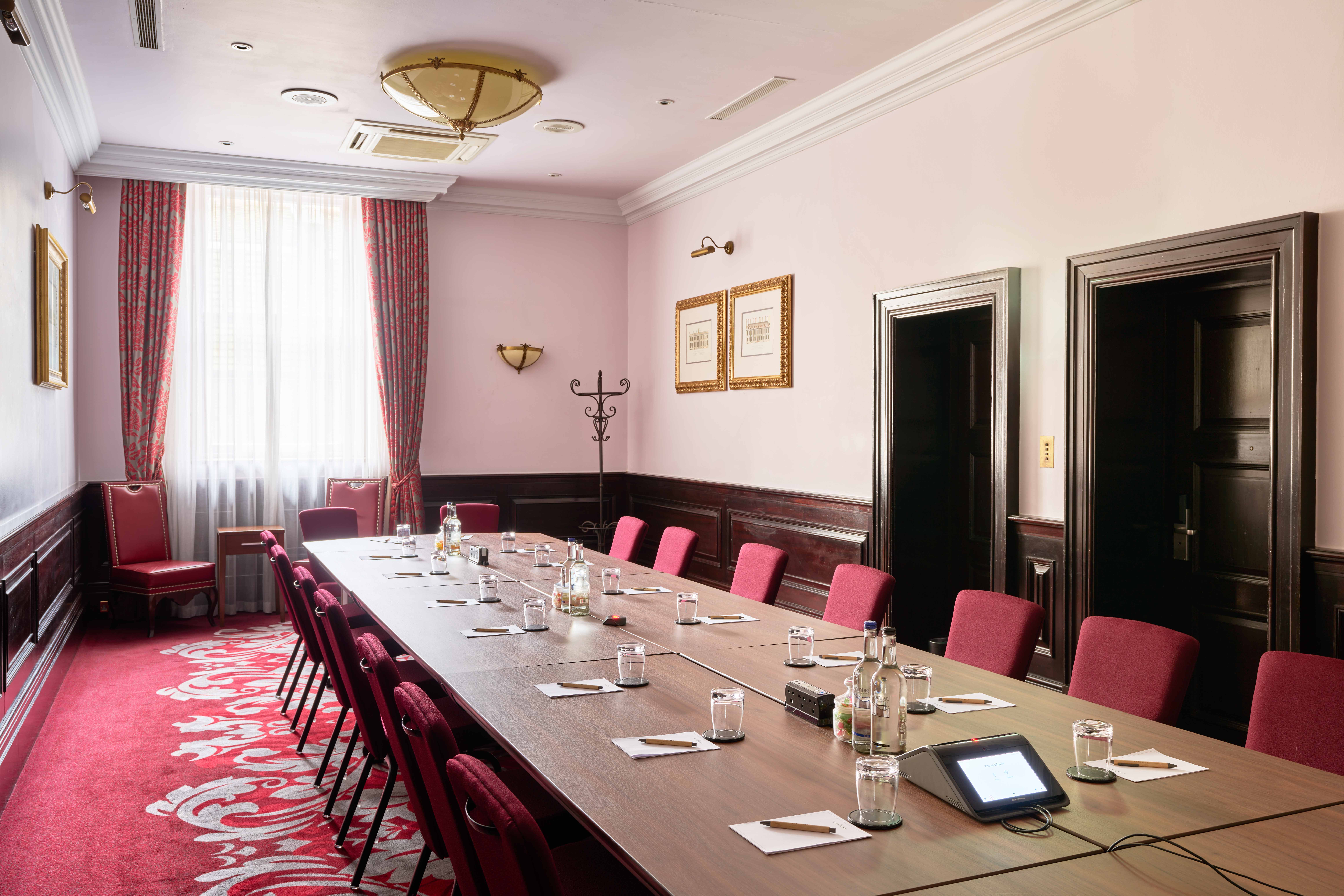 Boardroom at The Clermont Charing Cross for executive meetings and corporate events.