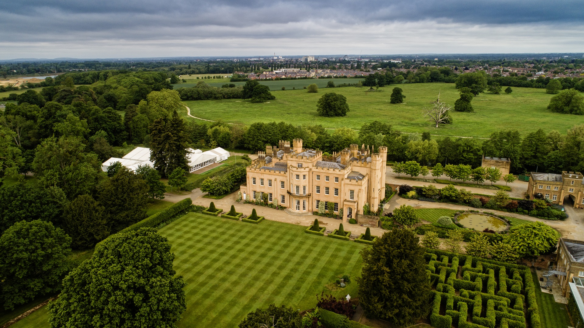 Ditton Manor Marquee, elegant historic estate for upscale weddings and corporate events.