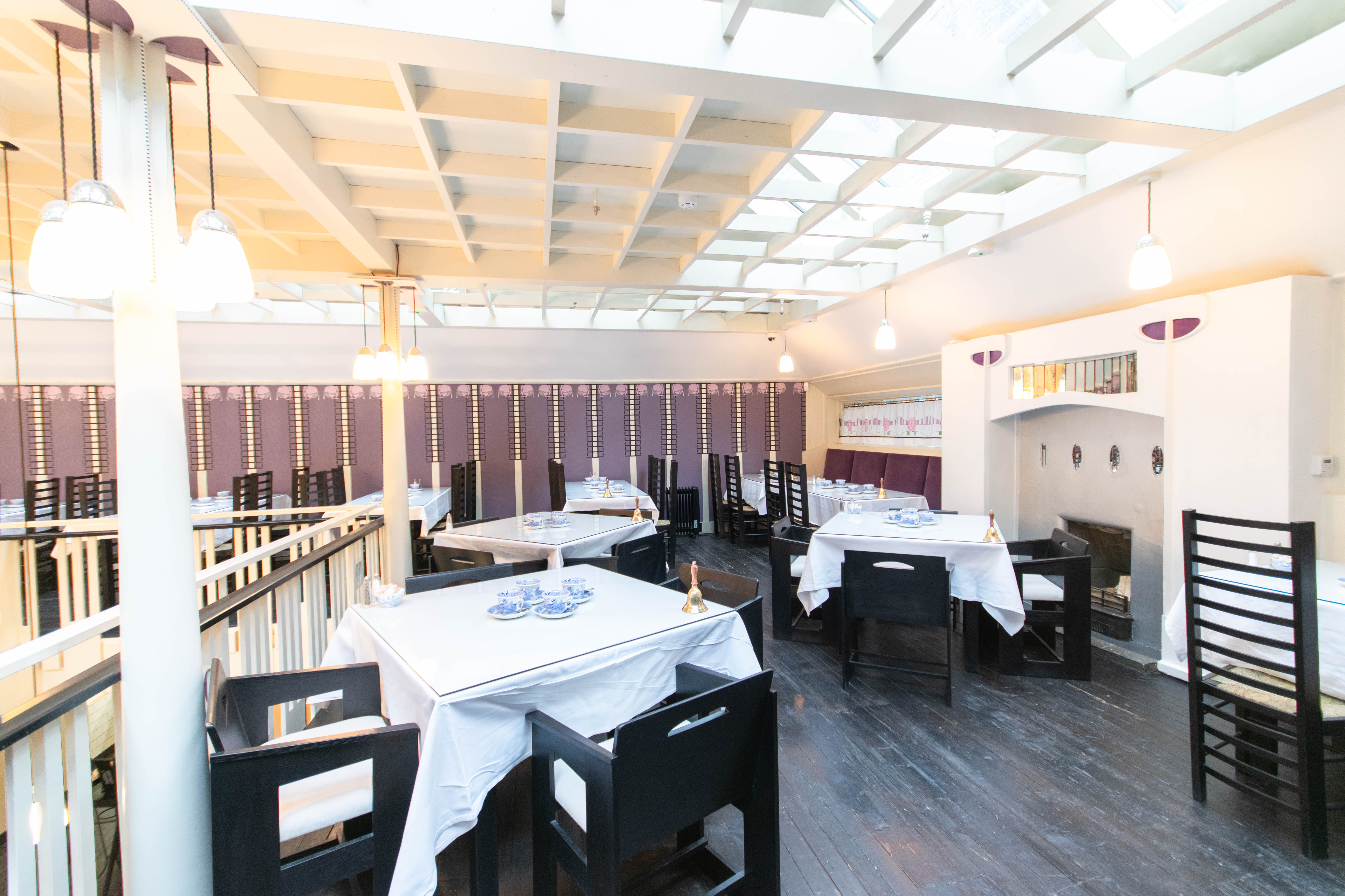 Spacious dining area at Mackintosh at the Willow, perfect for events and meetings. - Banner