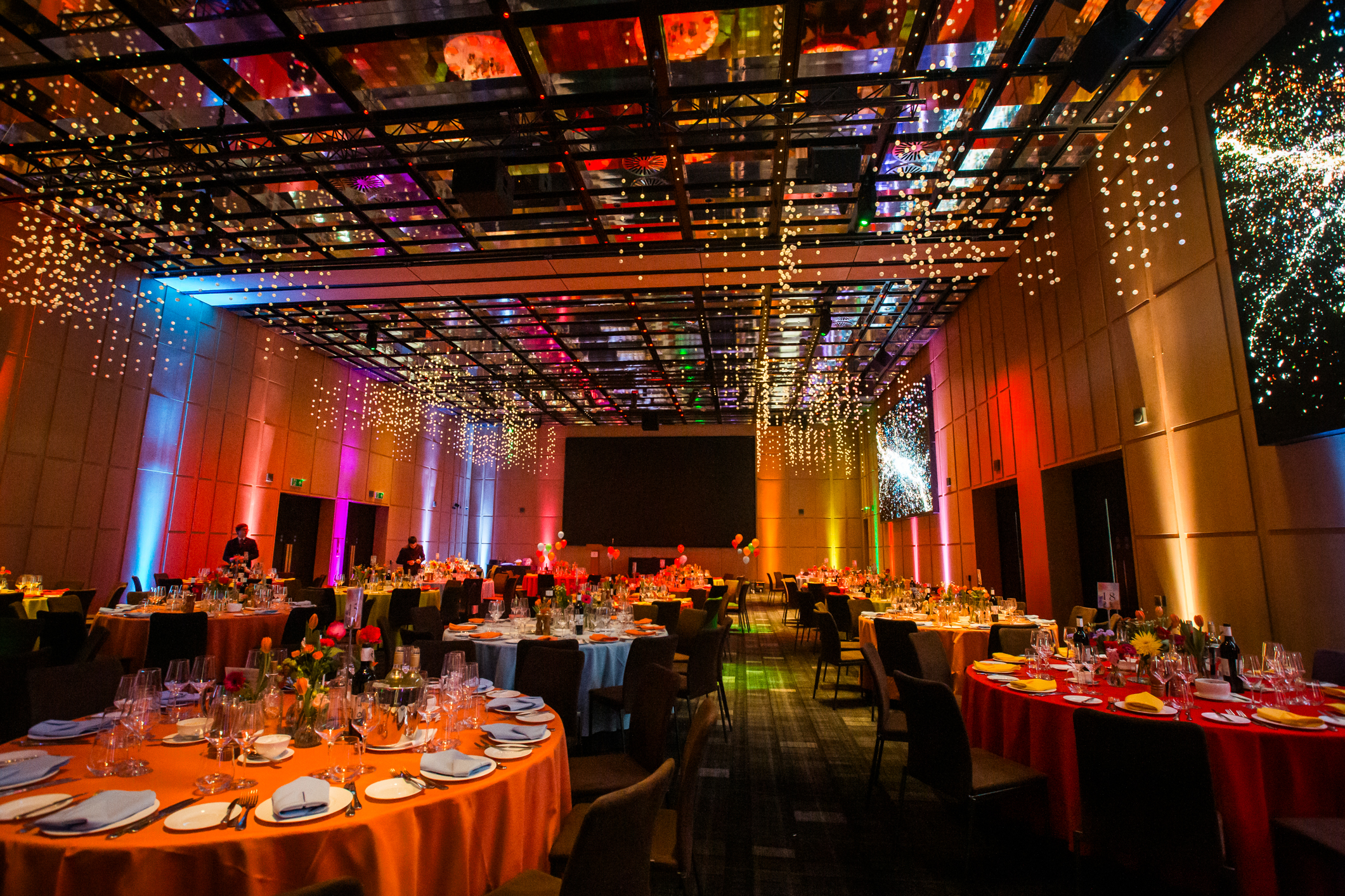 Elegant Pacific Ballroom dinner setup in Pan Pacific London for corporate events. - Banner
