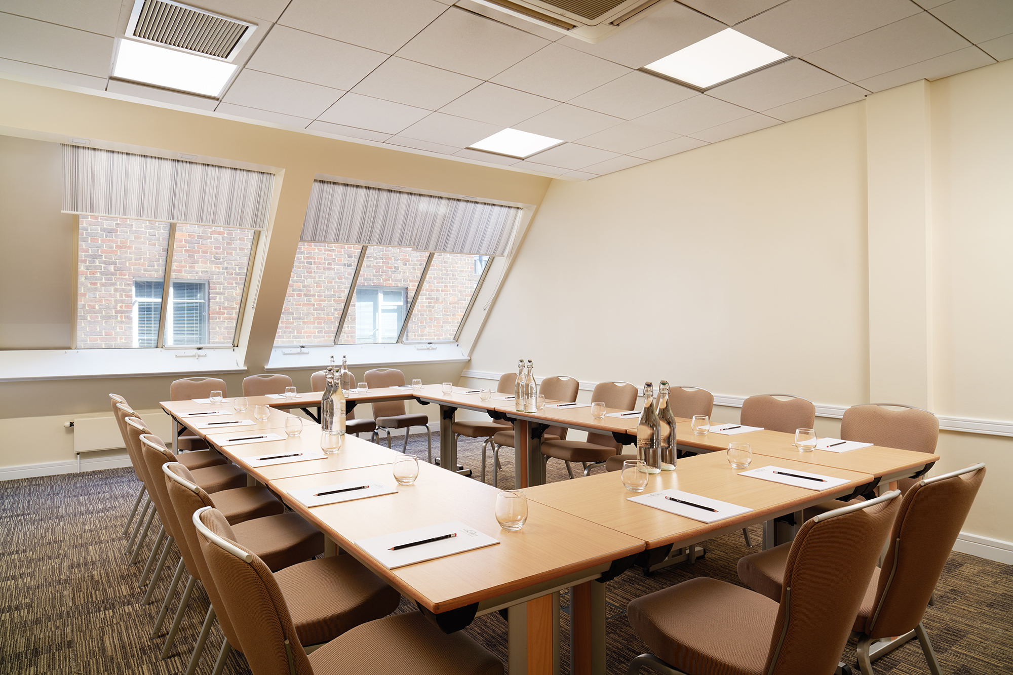 Marlborough 2 meeting room with long table, ideal for professional gatherings and events.