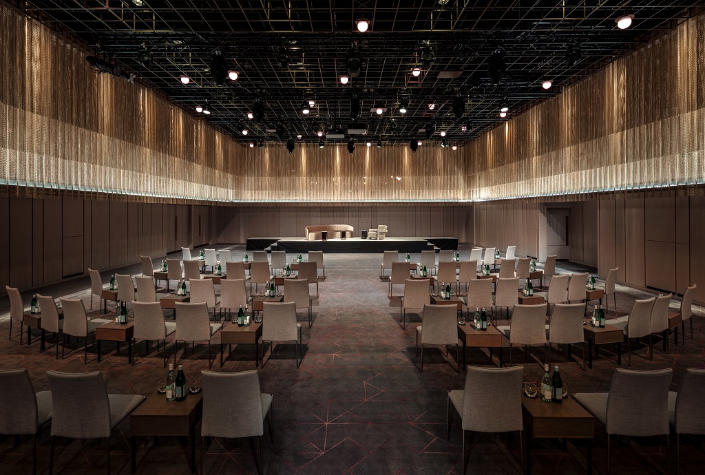 Elegant Ballroom B at The Londoner, ideal for corporate meetings and conferences.