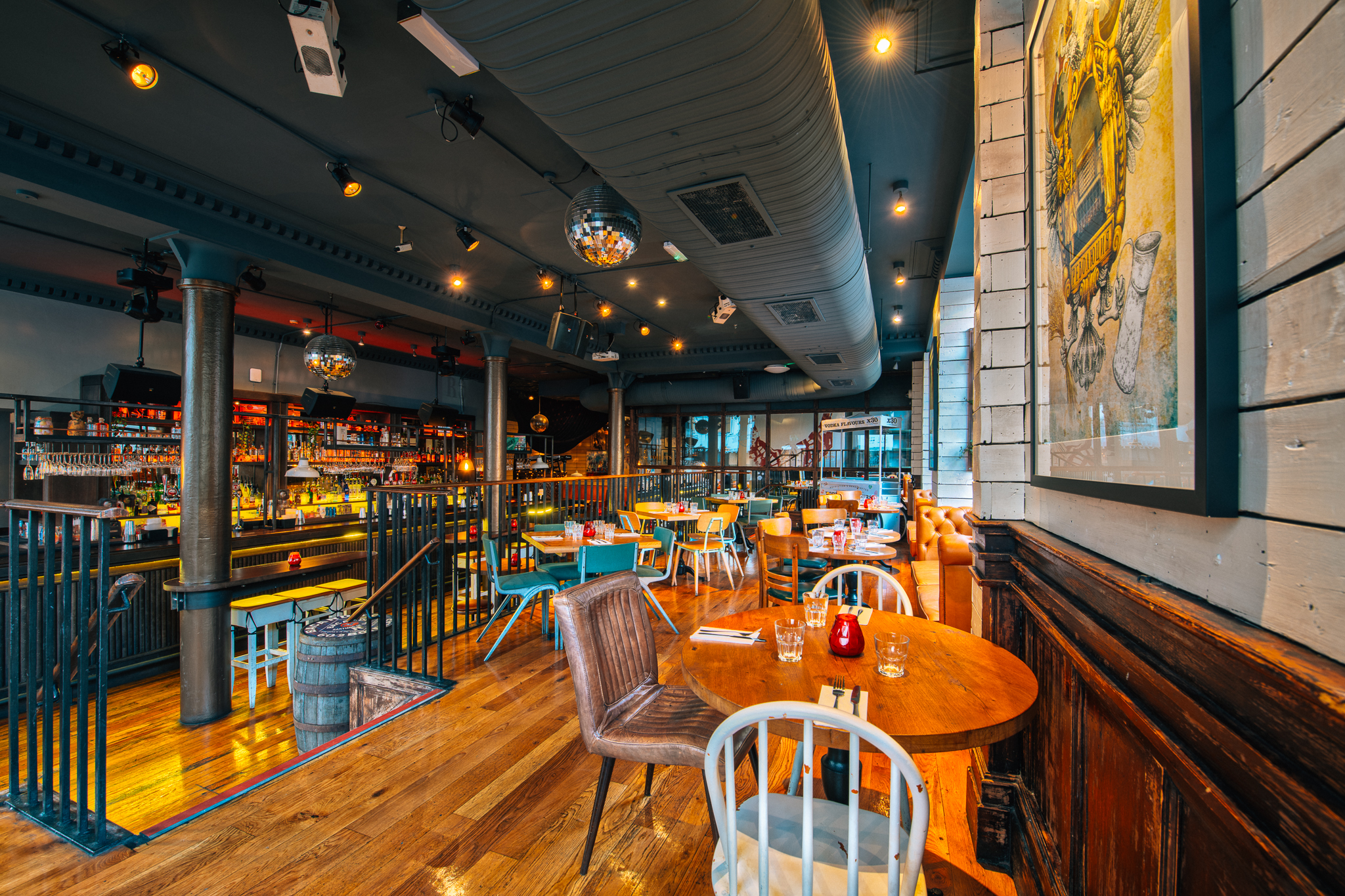 Vibrant venue hire in Revolution Glasgow, ideal for meetings and events with stylish decor.