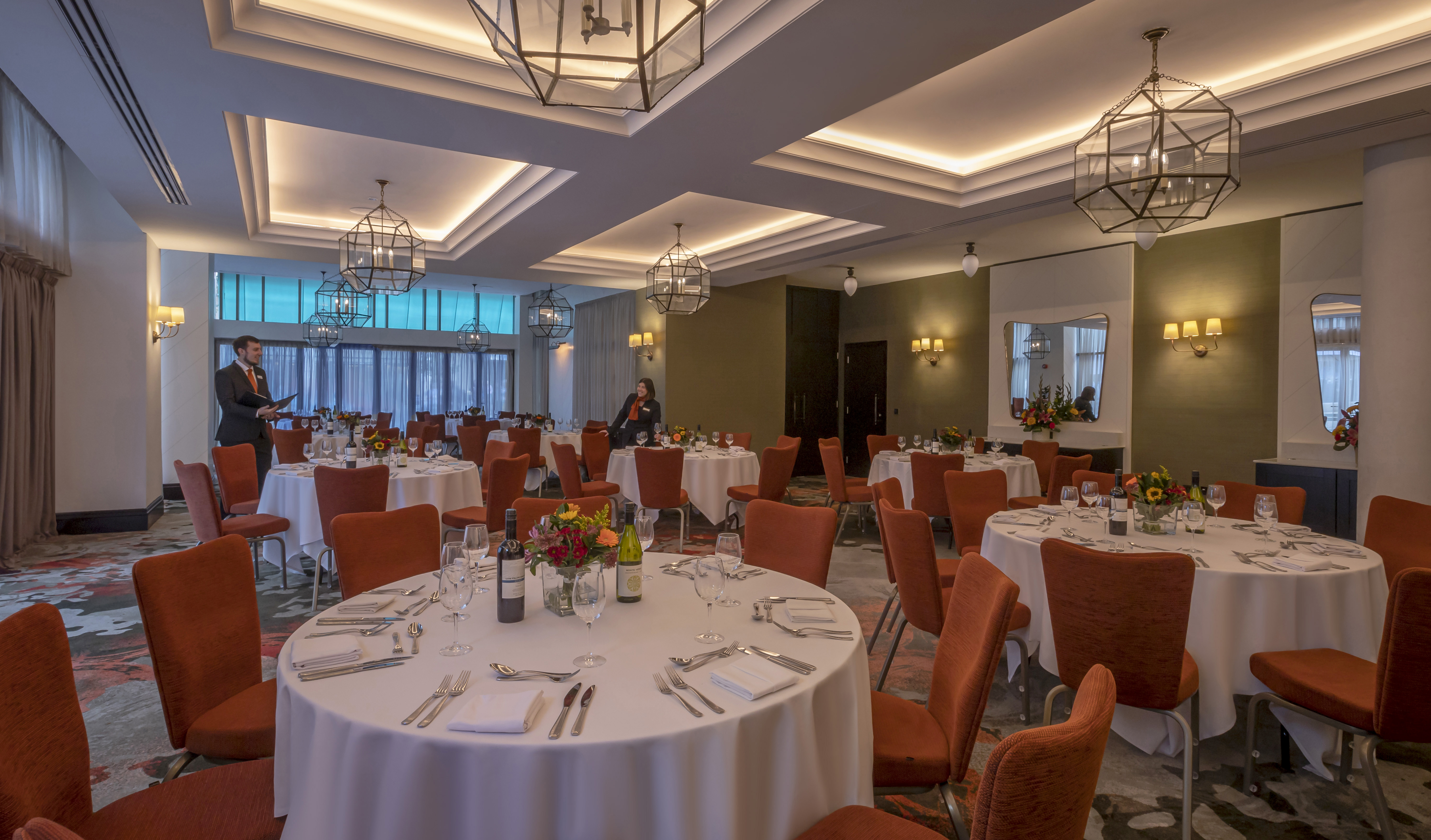 Elegant event space at Clayton Hotel Cambridge, perfect for corporate meetings and gatherings. - Banner