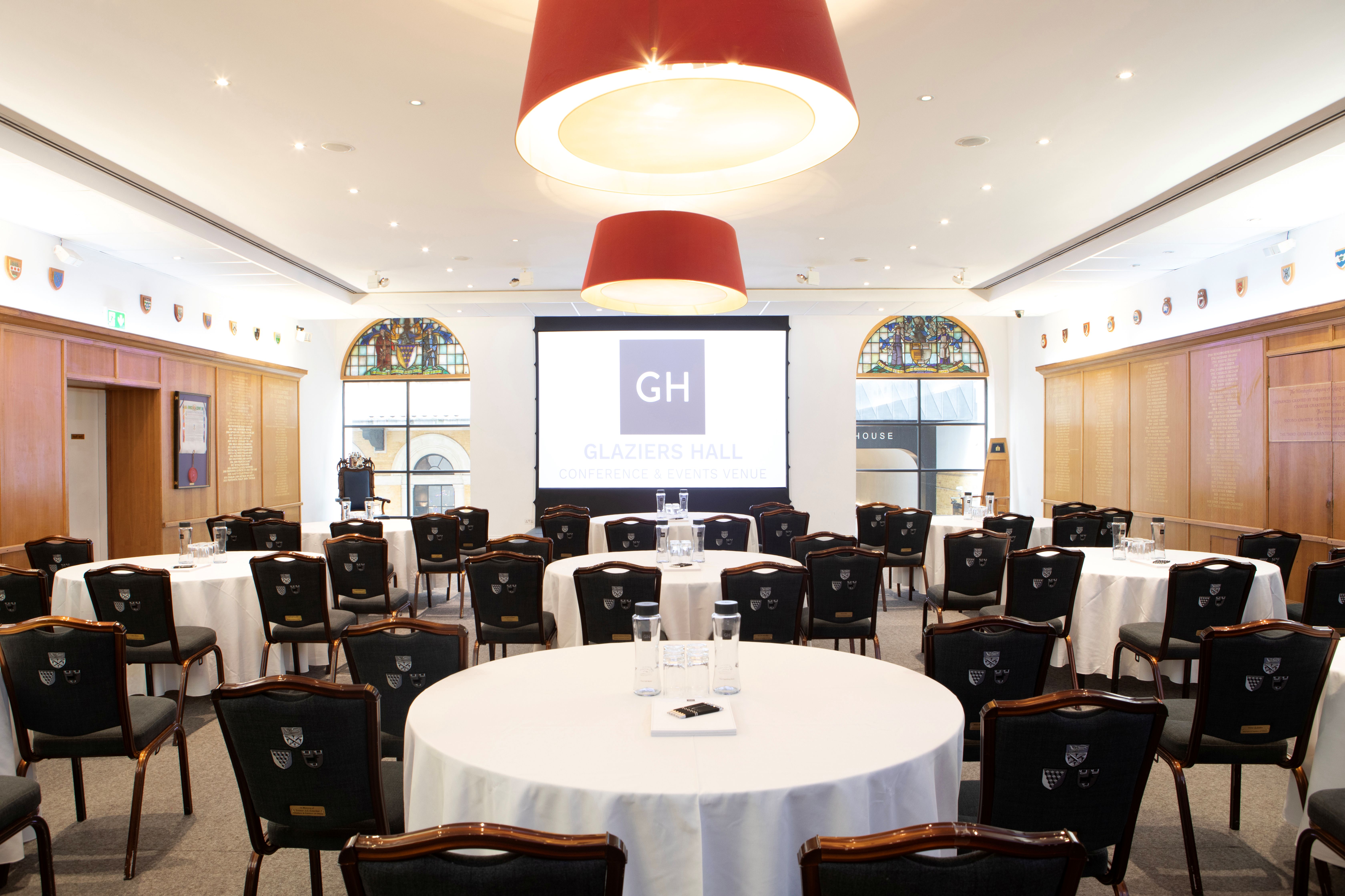 Court Room and Library in Glaziers Hall, elegant meeting space for corporate events.