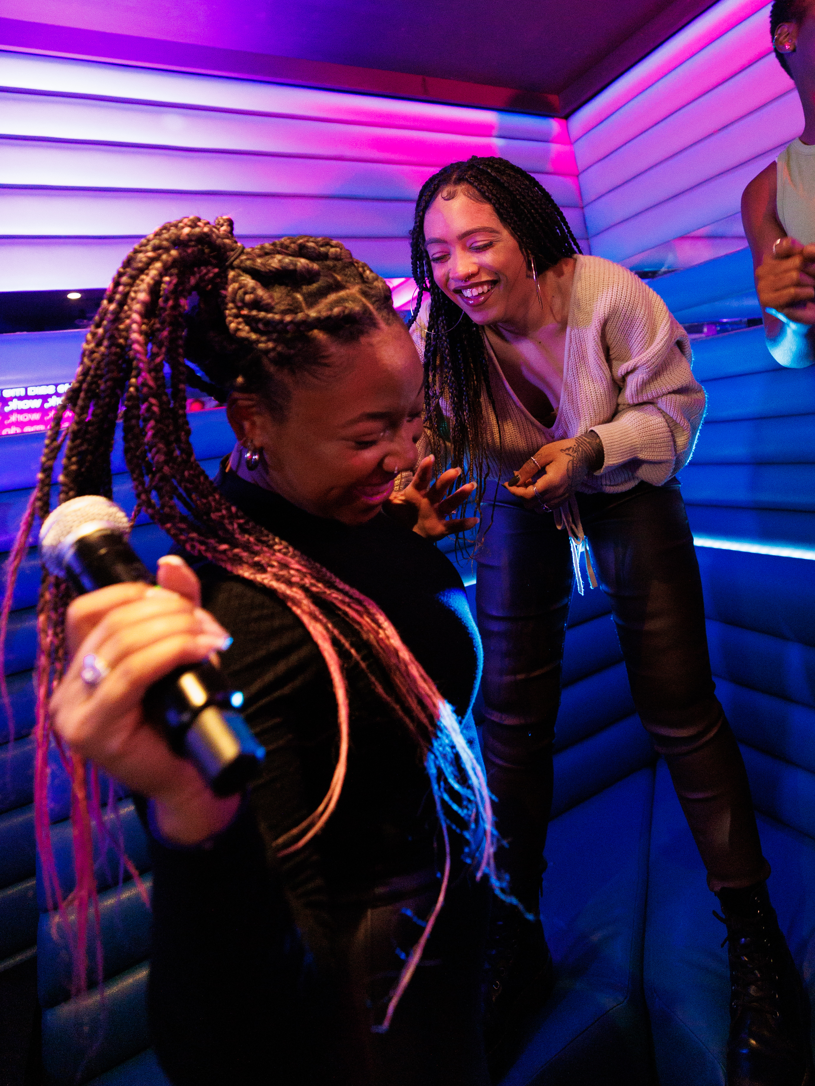 Vibrant Lucky Voice Soho venue, ideal for networking events and team-building activities.