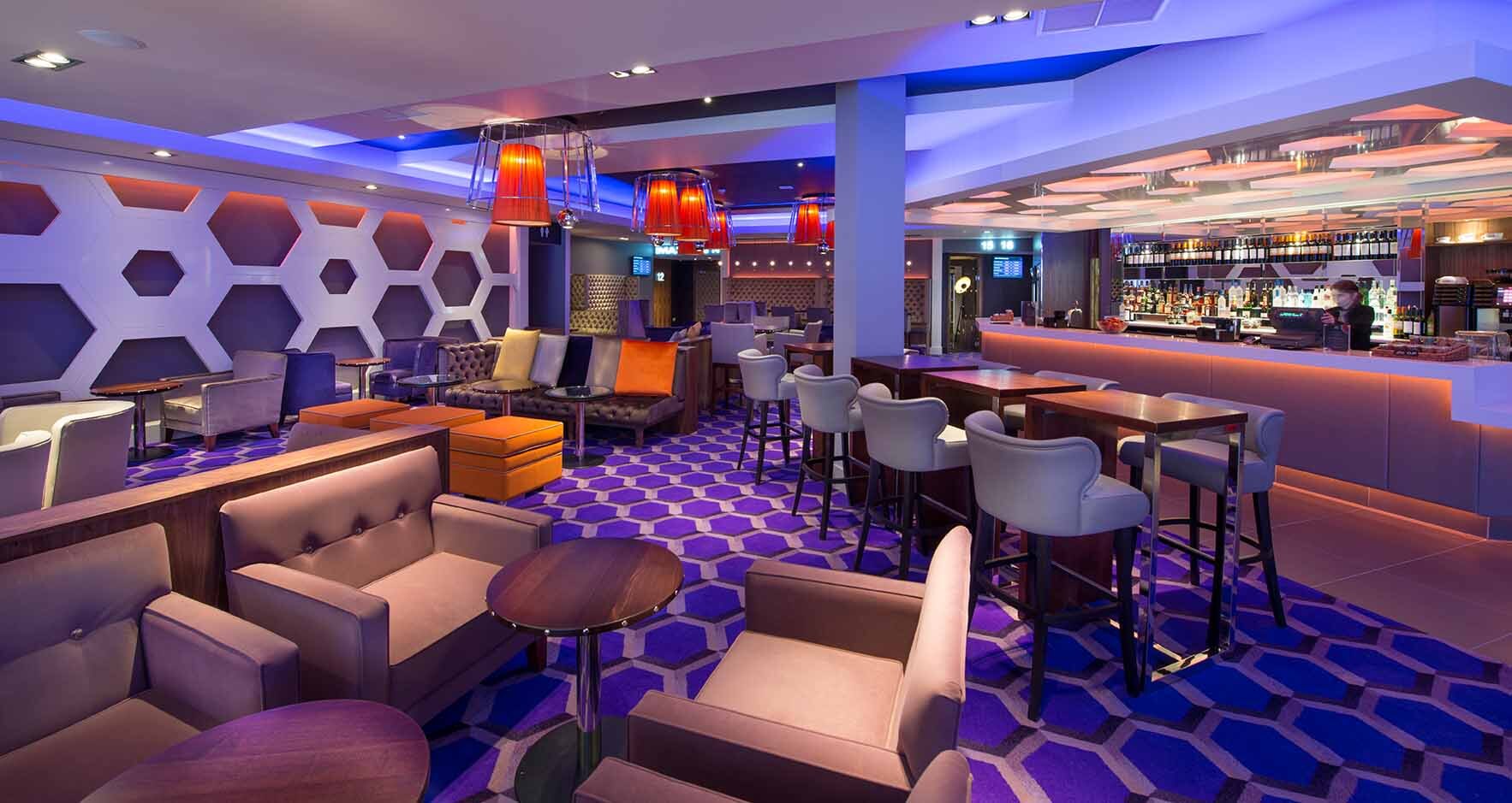 Modern lounge in ODEON Milton Keynes, ideal for networking events and informal meetings.