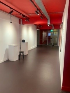 Sleek hallway at Cinema Bar, perfect for networking and event registration.