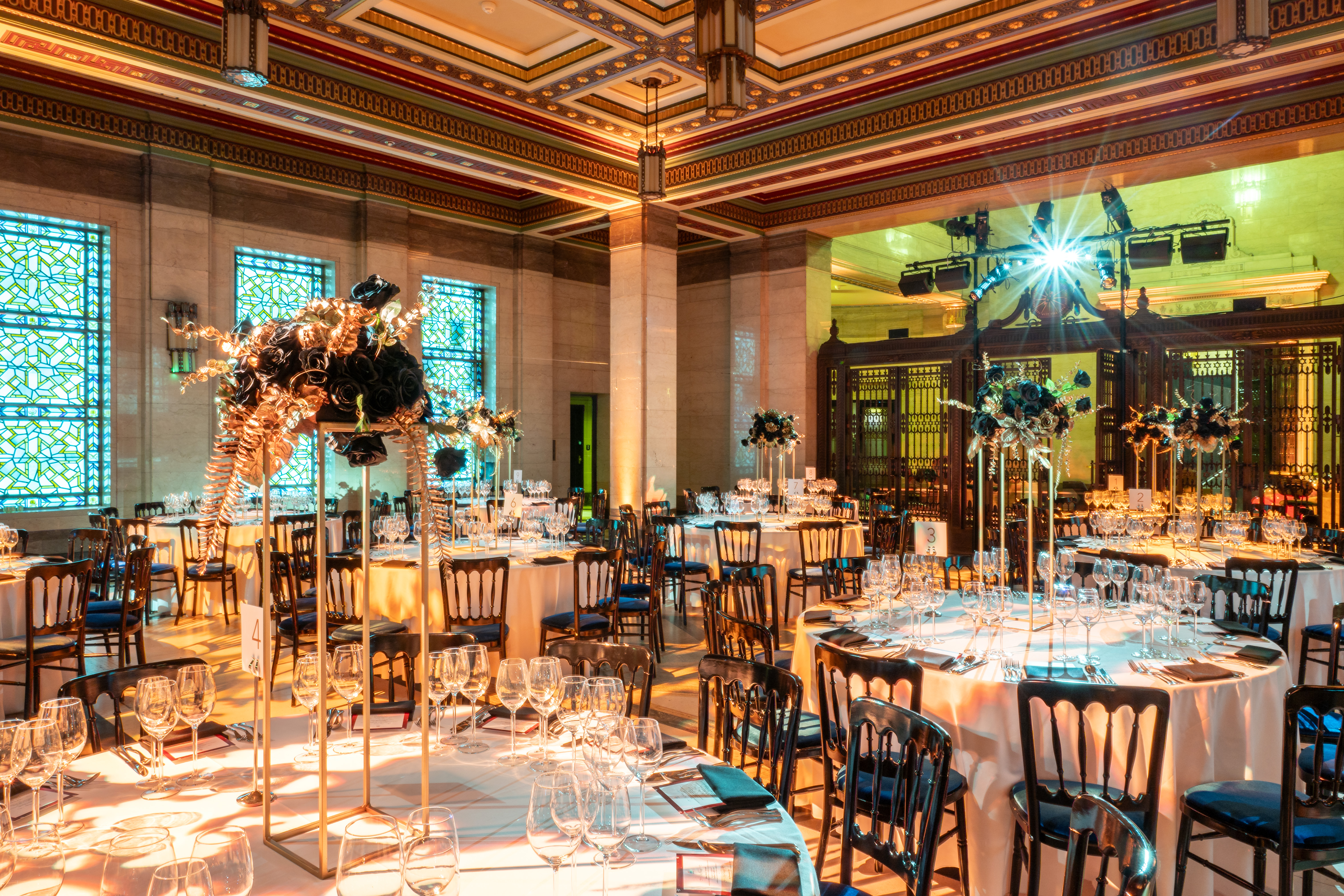 Gala ballroom, ornate, corporate event, fundraiser