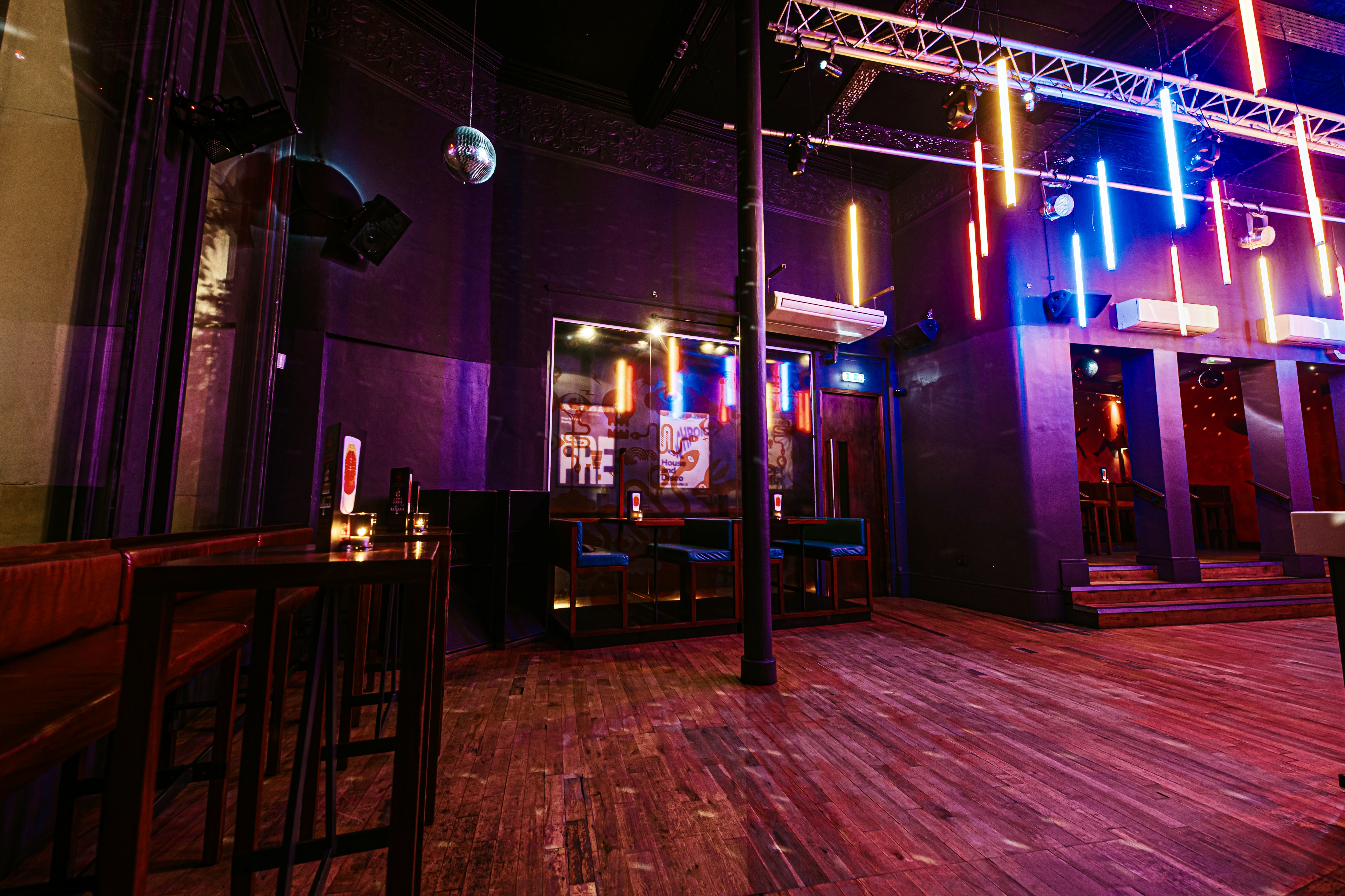 Vibrant event space in Baa Bar Nottingham with modern decor for networking and gatherings.