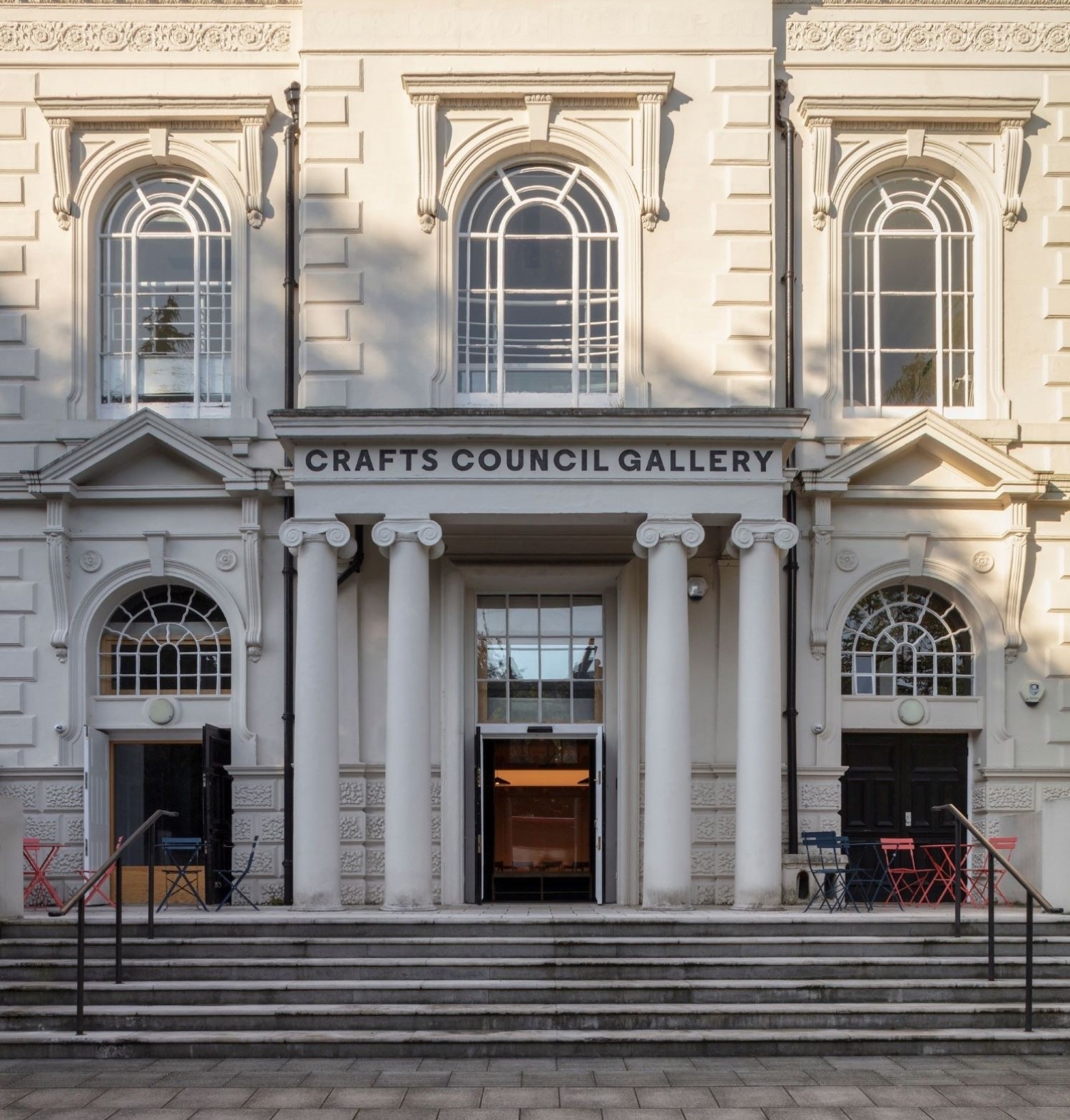 Elegant Crafts Council Gallery with prominent columns, ideal for meetings and events. - Banner